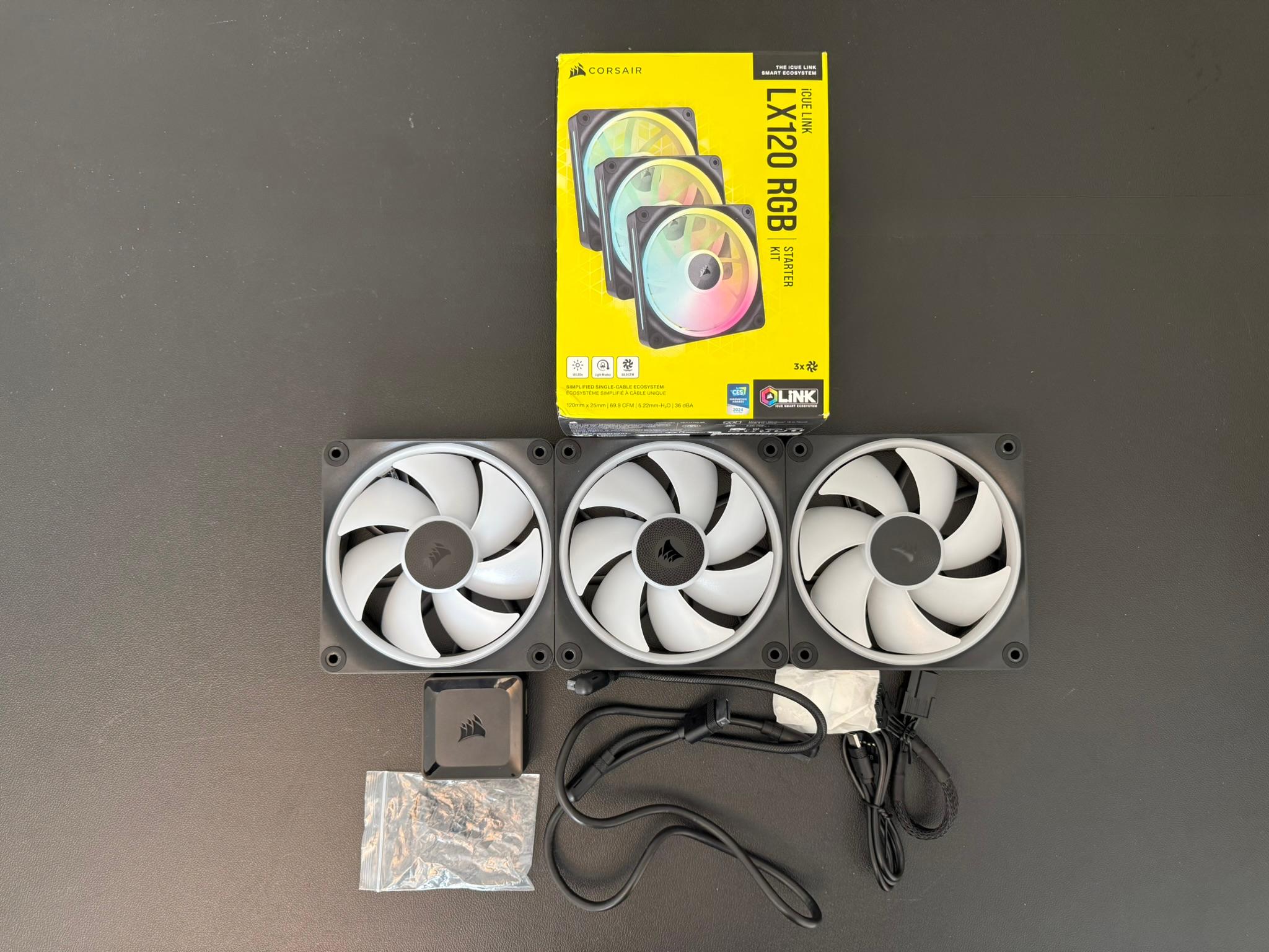 Corsair iCUE LINK LX120 RGB 120mm Fans (3-Pack) | Excellent Condition | Box Included