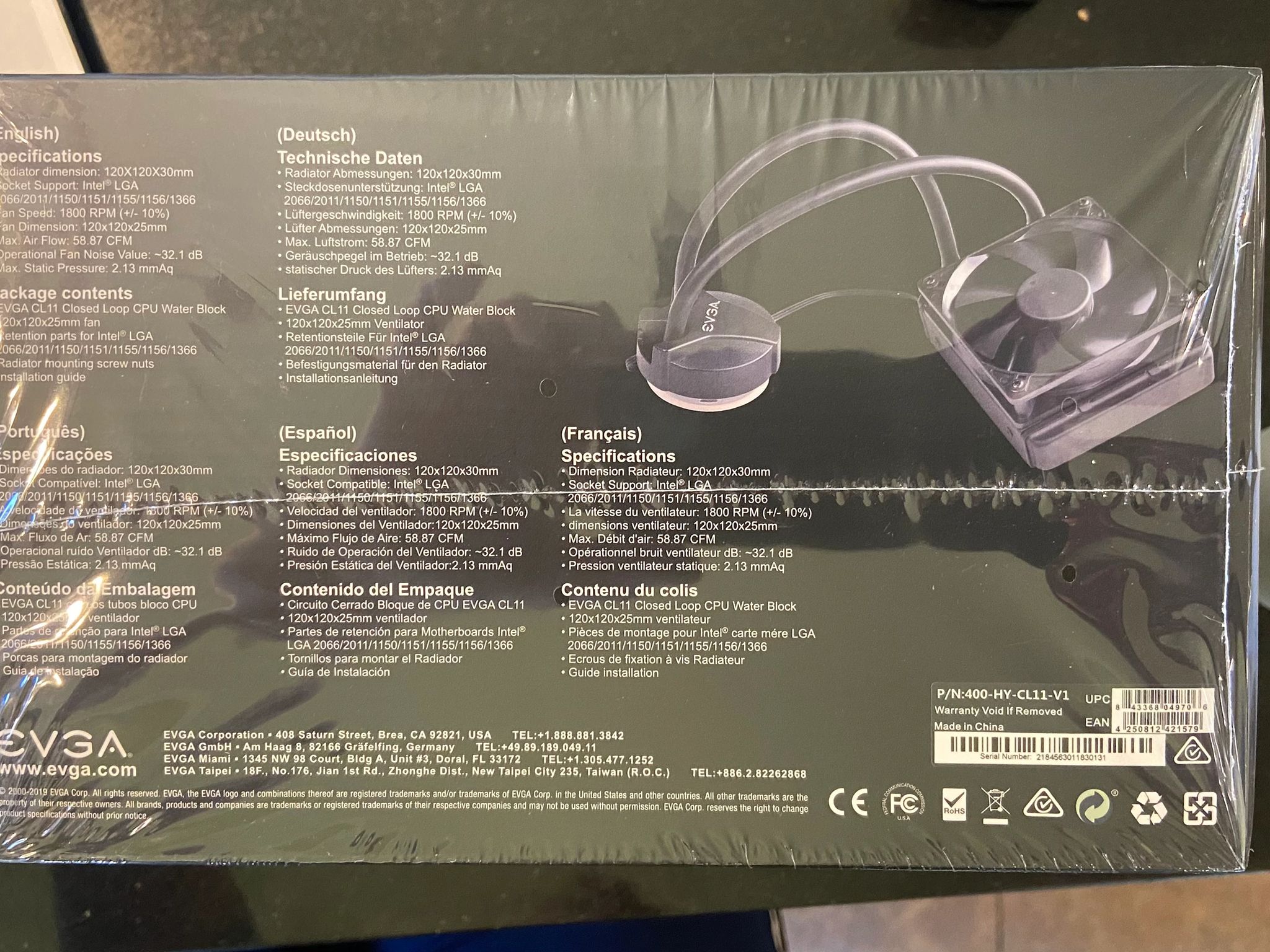 BNIB EVGA 120mm Closed Loop CPU cooler
