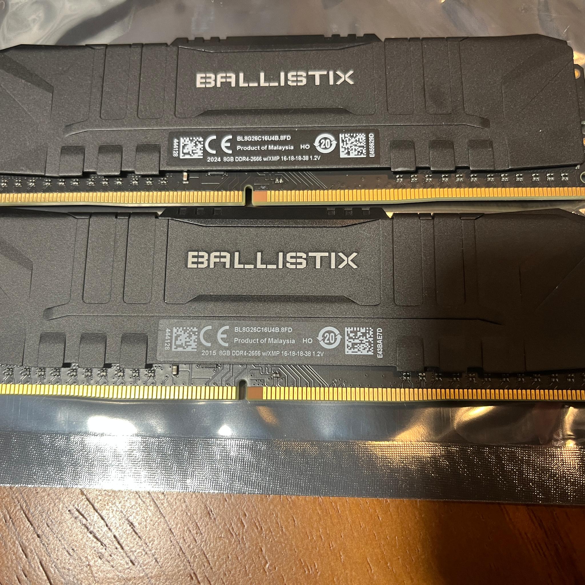 CRUCIAL BALLISTIX 16GB (2x8GB) DDR4 BL8G26C16U4B.8FD DDR4-2666MHz