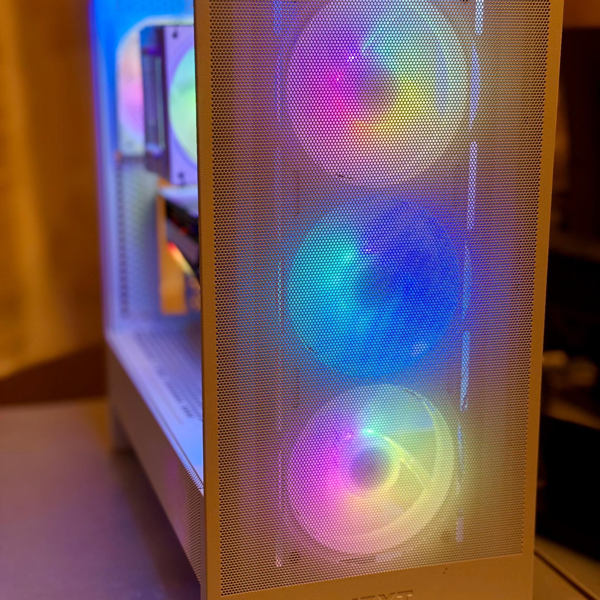 Gaming PC: Ryzen 5, RTX 3070, 1TB, 32GB, B550M, WiFi 6, NZXT H5 Flow RGB, White Build