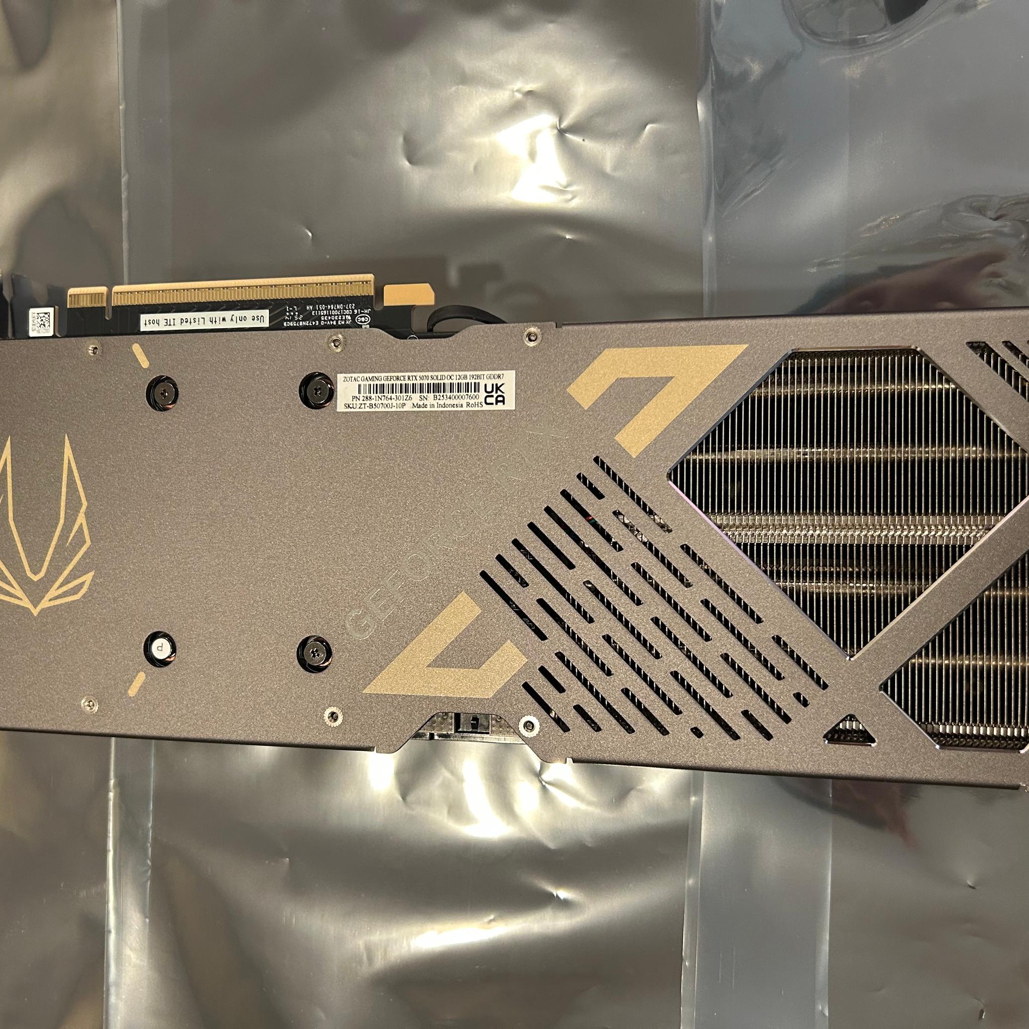 ZOTAC Gaming GeForce RTX 5070 Solid OC 12GB