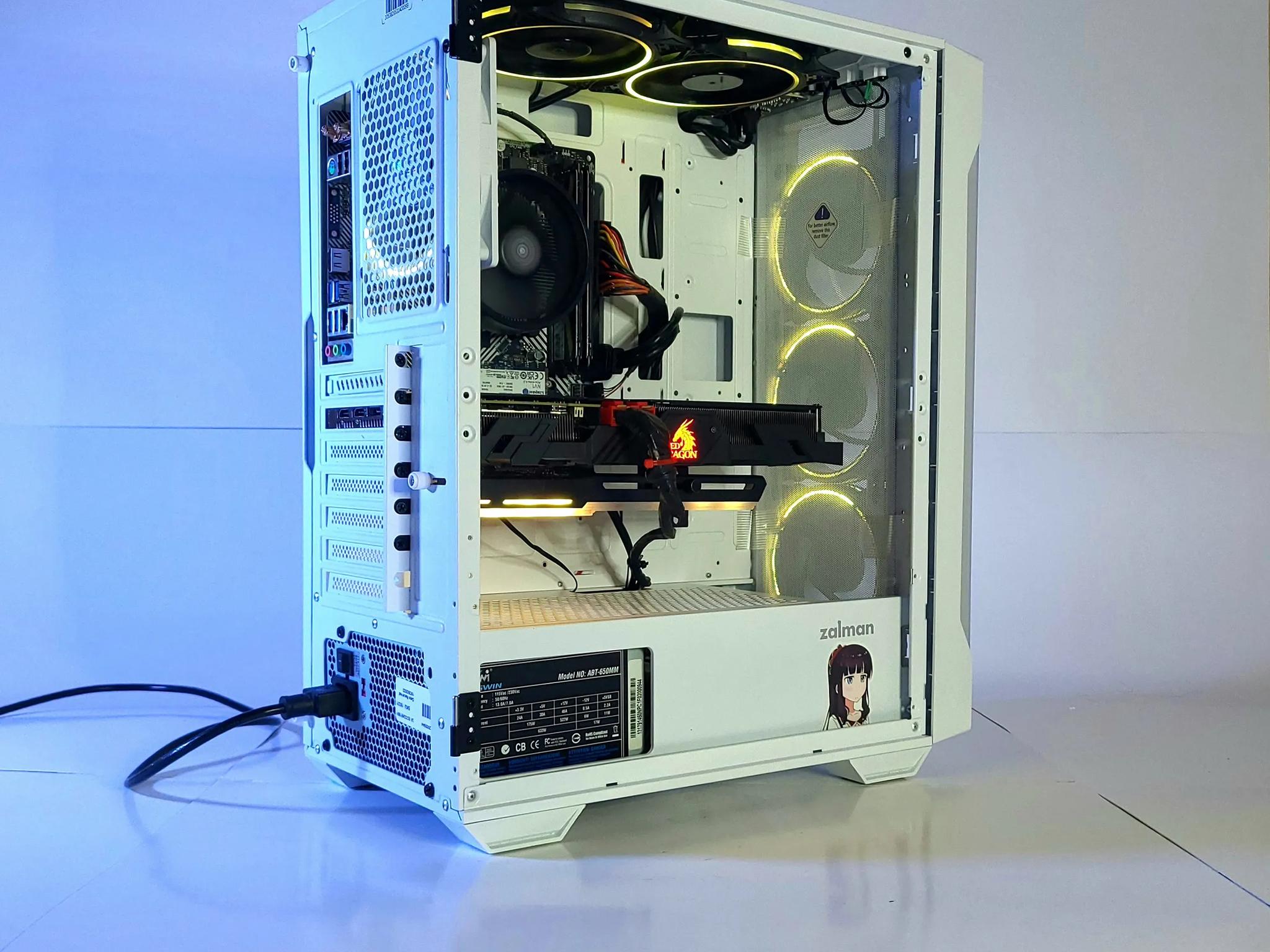 Vega 56 RichStar Red Gaming PC Windows 11 Pro Ryzen 5 1000GB Desktop Powerhouse