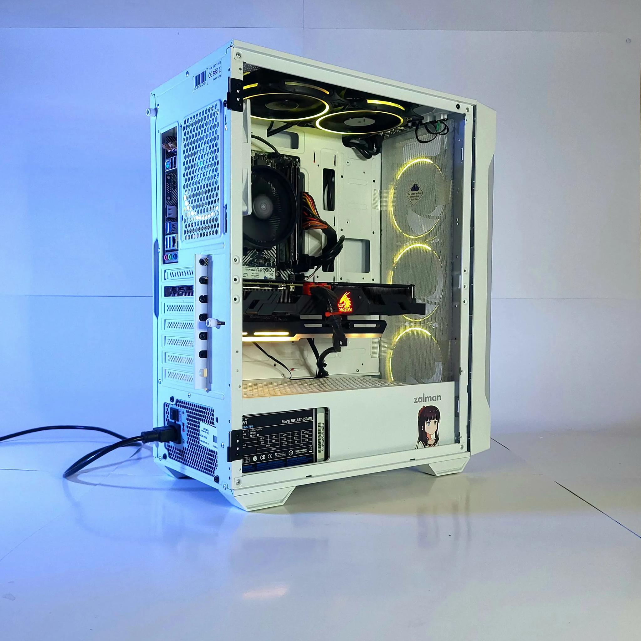 Vega 56 RichStar Red Gaming PC Windows 11 Pro Ryzen 5 1000GB Desktop Powerhouse