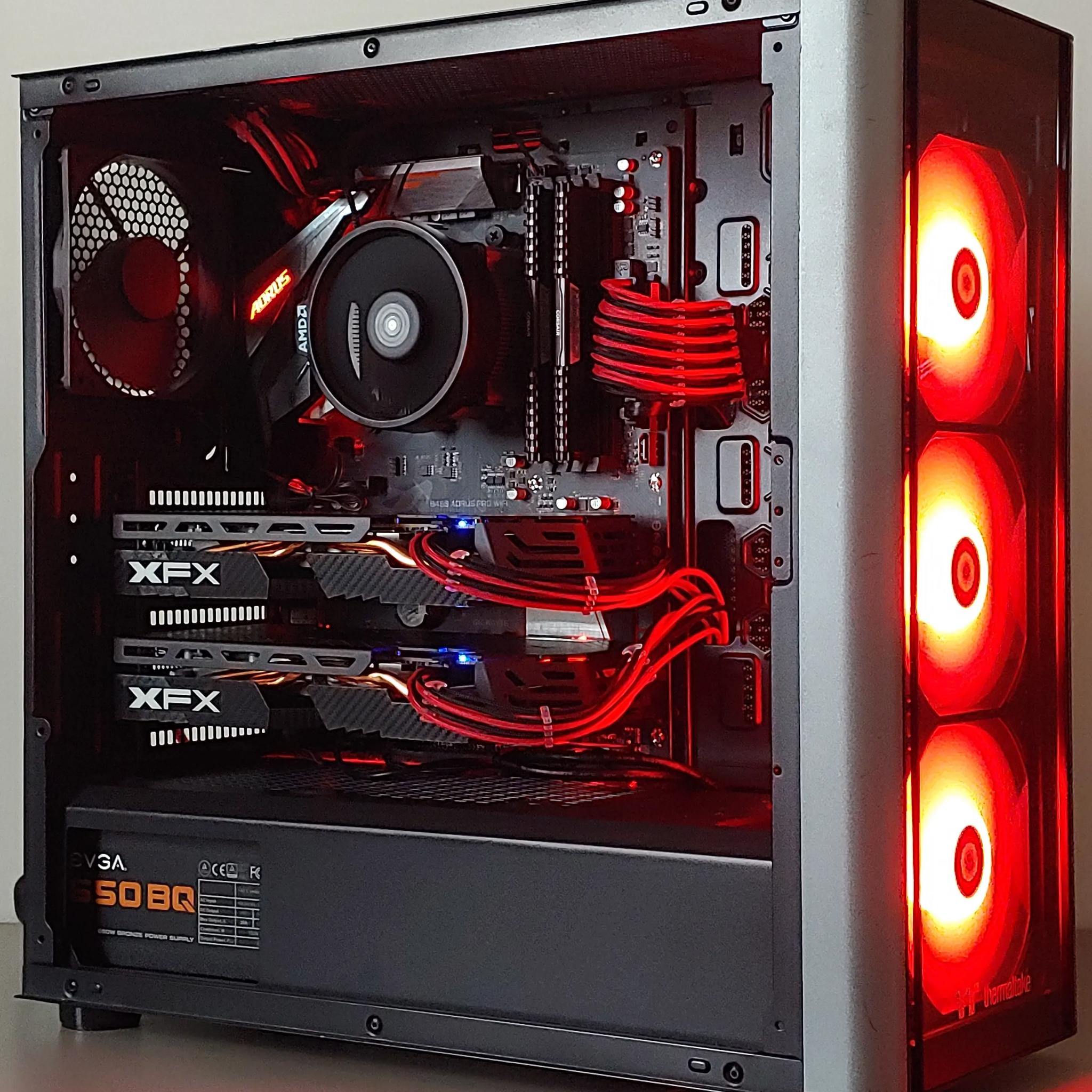 Dual RX 580 • Ryzen 5 1600 • 2 TB SSD • Clean Level 20 MT Build