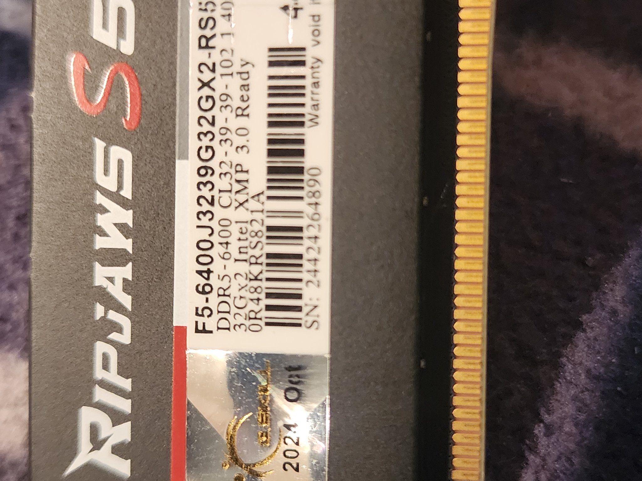 G.skill RipJaws S5 64GB (2x32GB) 6400 MT/s