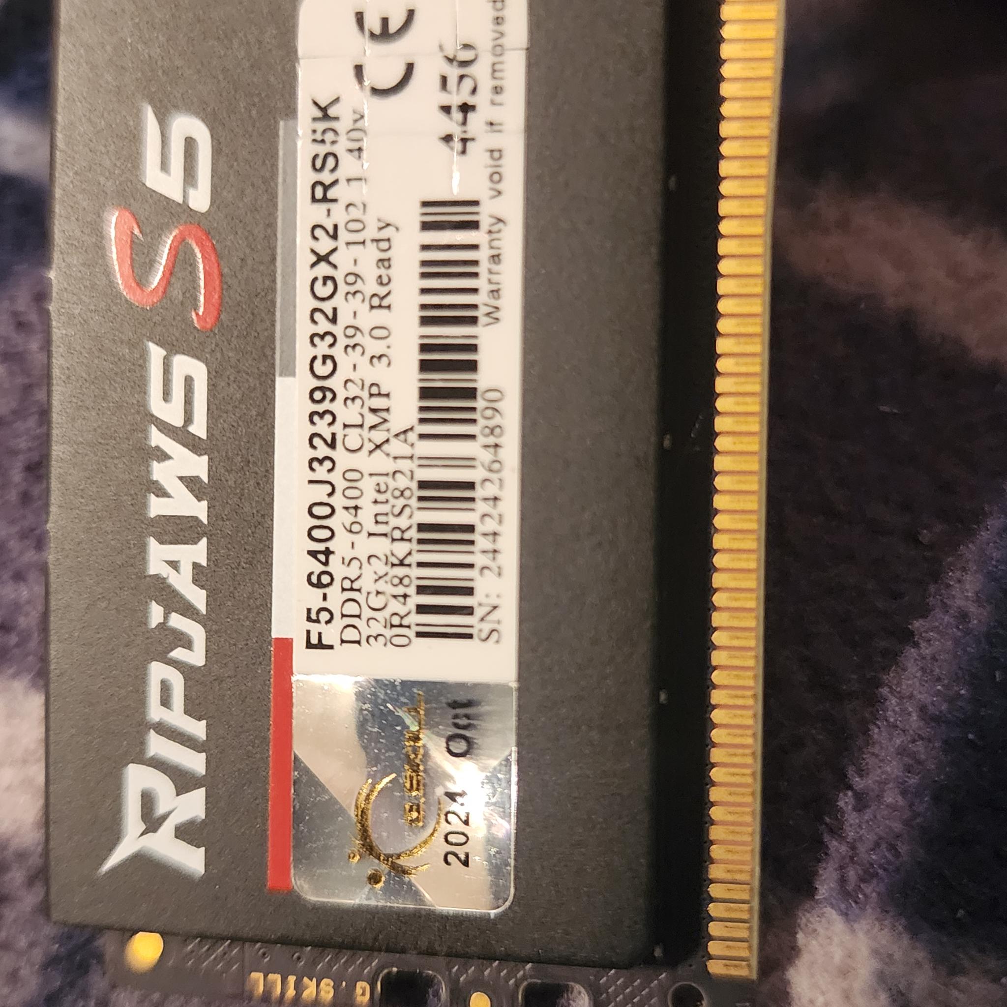 G.skill RipJaws S5 64GB (2x32GB) DDR5-6400 MT/s
