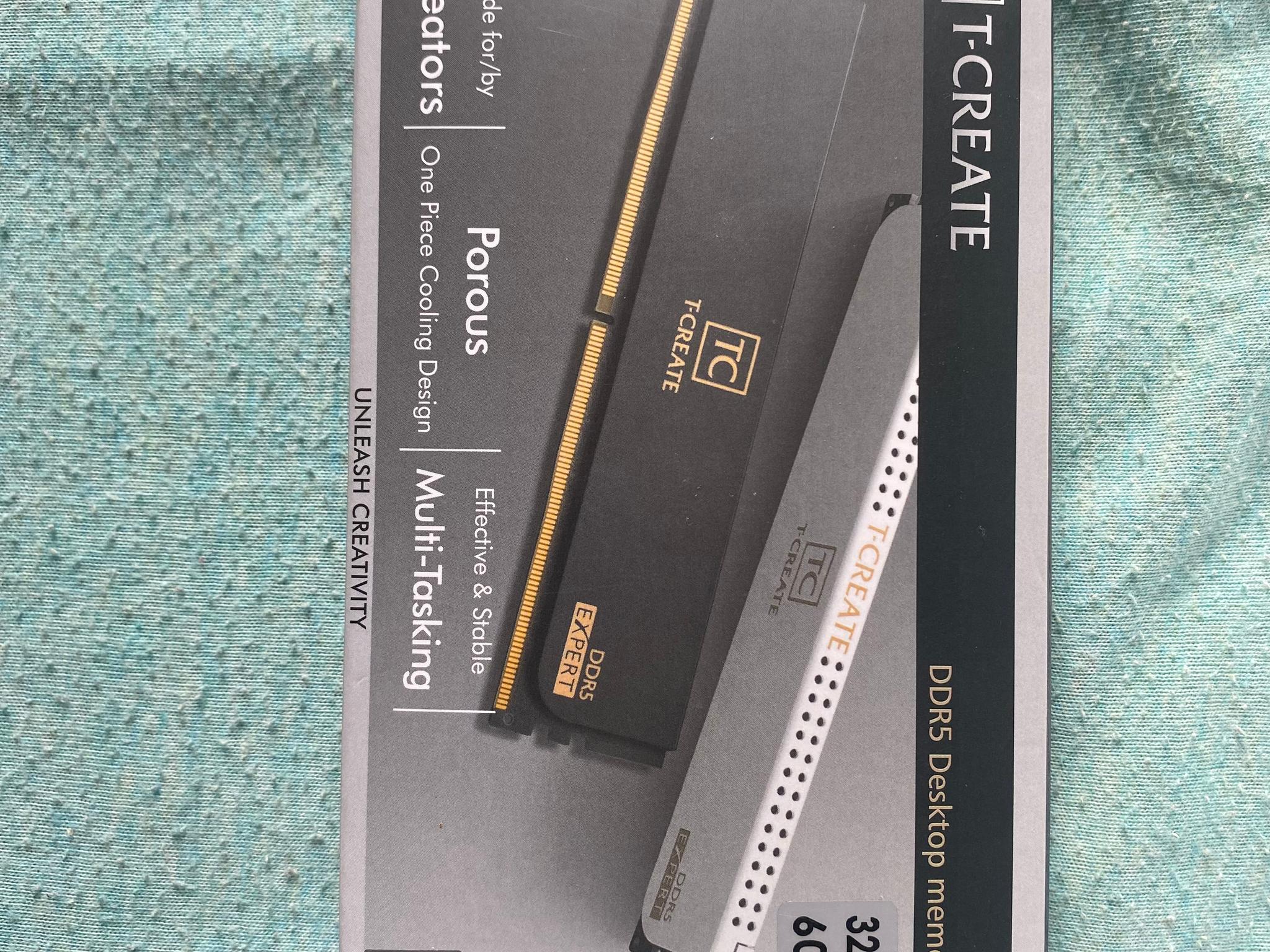 32GB (2x16GB) DDR5 6000 CL30 T-Create RAM Kit