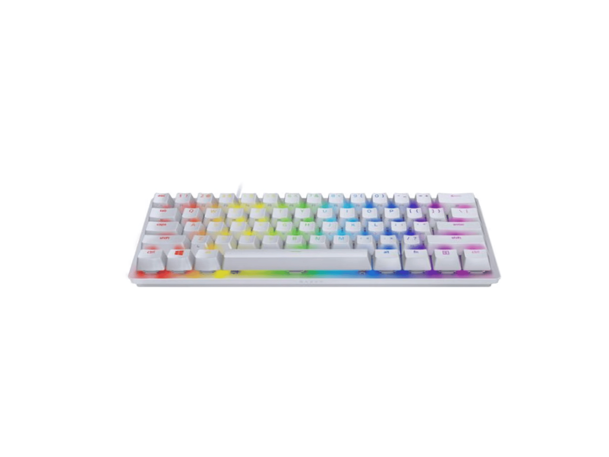 White Razer Huntsman Mini 60% Mechanical Keyboard 