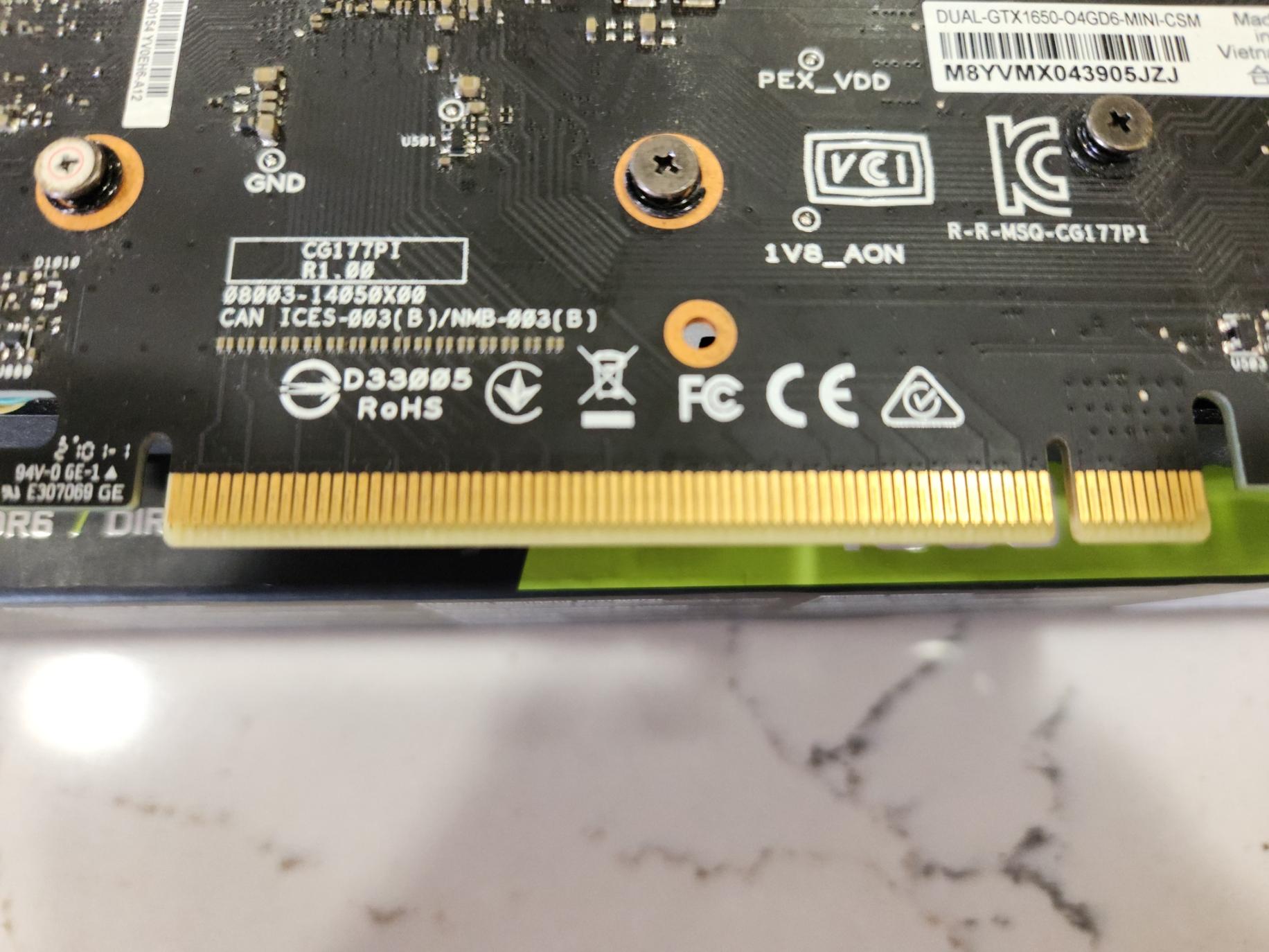 ASUS DUAL MINI Geforce GTX 1650 OC 4gb GDDR6