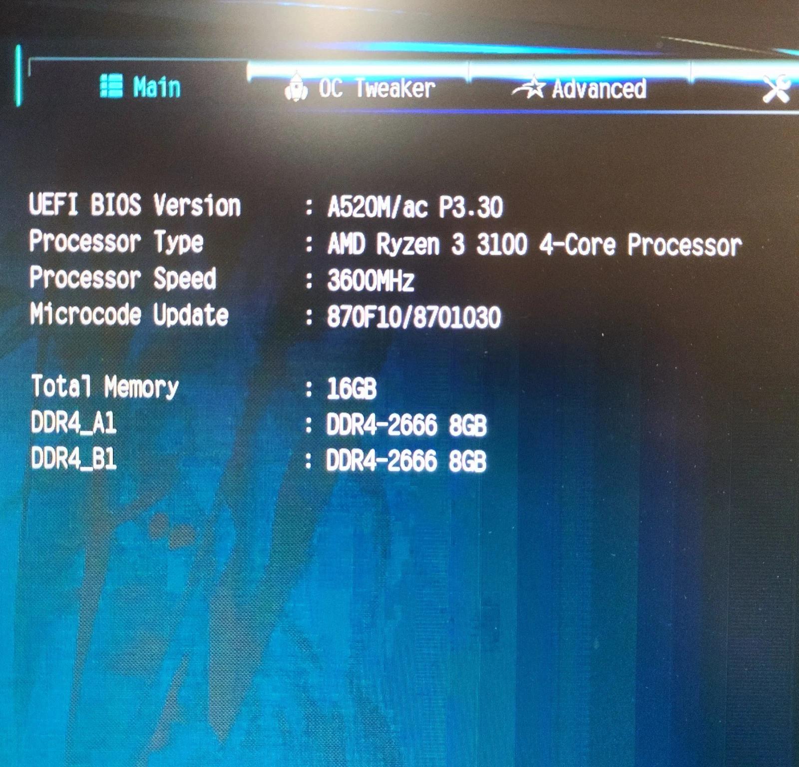 ASROCK A520M/AC WIFI DDR4 AM4 MATX MOTHERBOARD