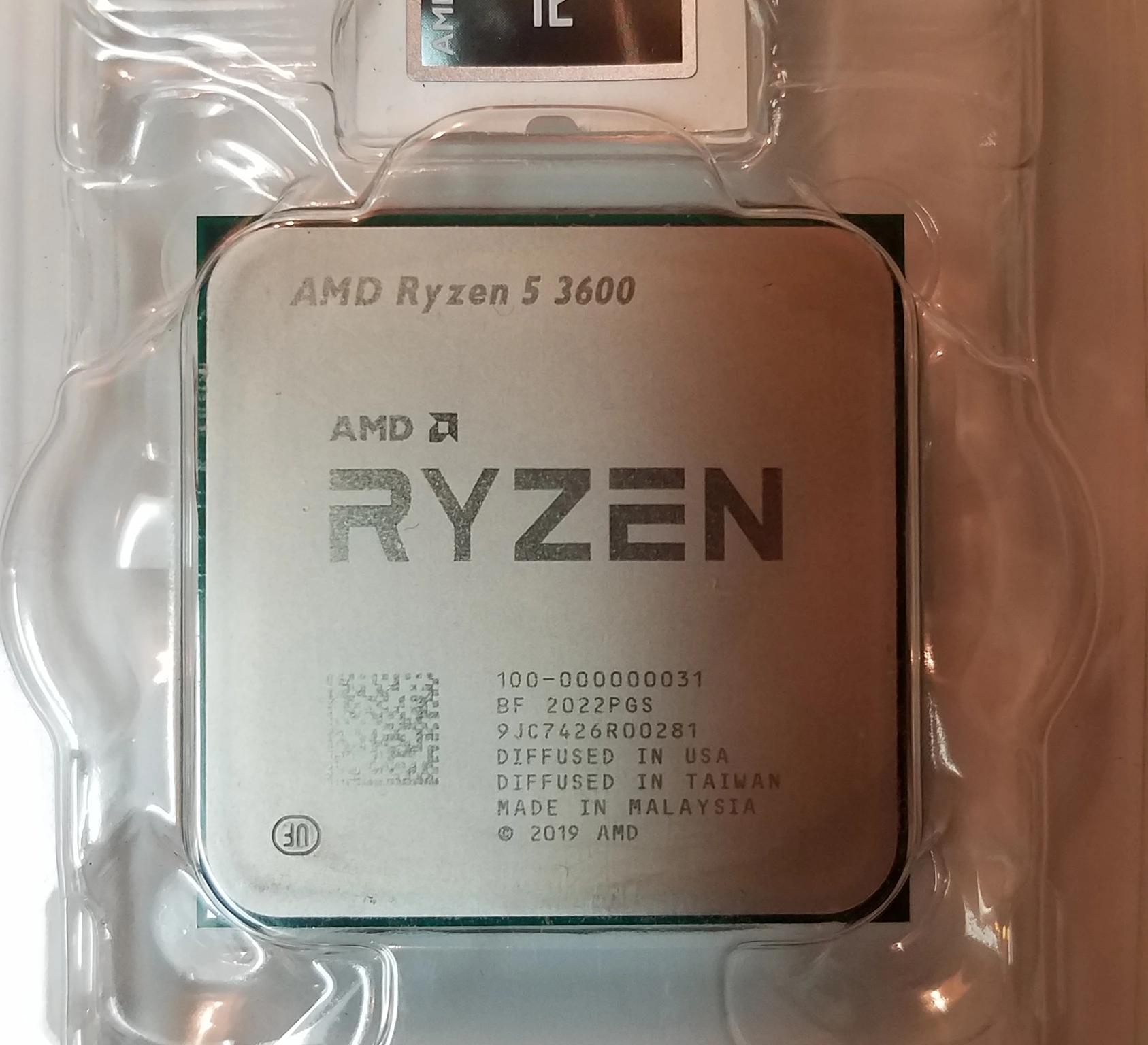 AMD Ryzen 5 3600 + Wraith Prism cooler