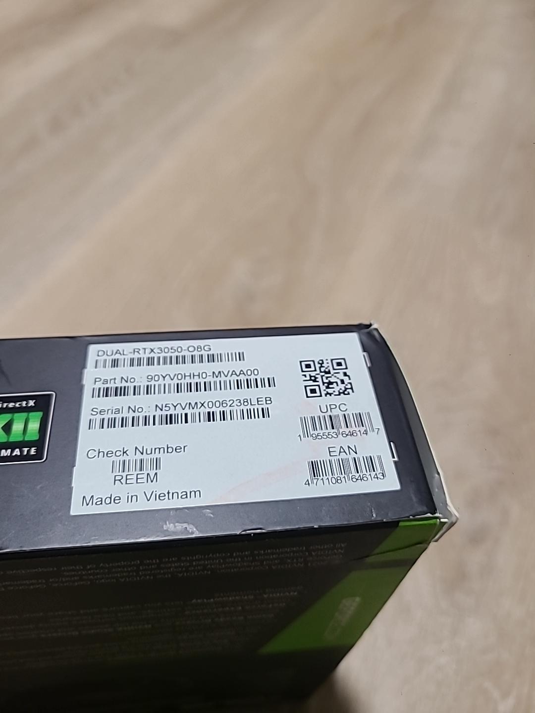 ASUS Graphics Card Dual NVIDIA GeForce RTX 3050 OC 8GB