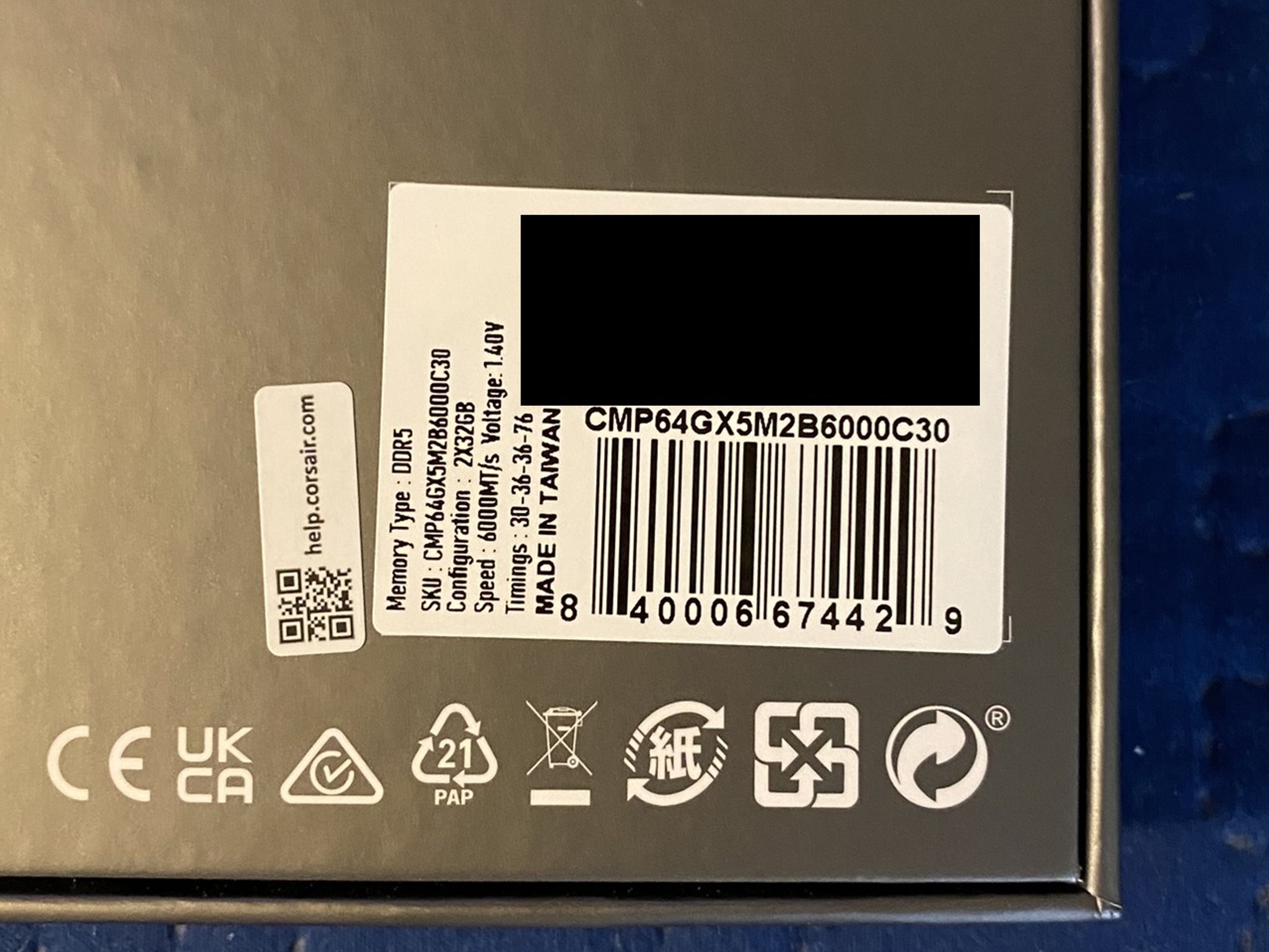 [OEM Refurbished] CORSAIR Dominator Titanium DDR5 64GB (2x32GB) 6000MHz CL30 RGB RAM (Intel XMP-Blk)