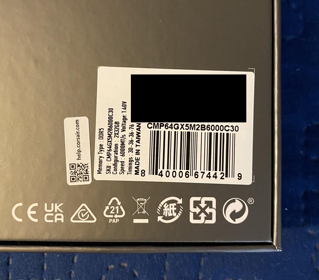 [OEM Refurbished] CORSAIR Dominator Titanium DDR5 64GB (2x32GB) 6000MHz CL30 RGB RAM (Intel XMP-Blk)
