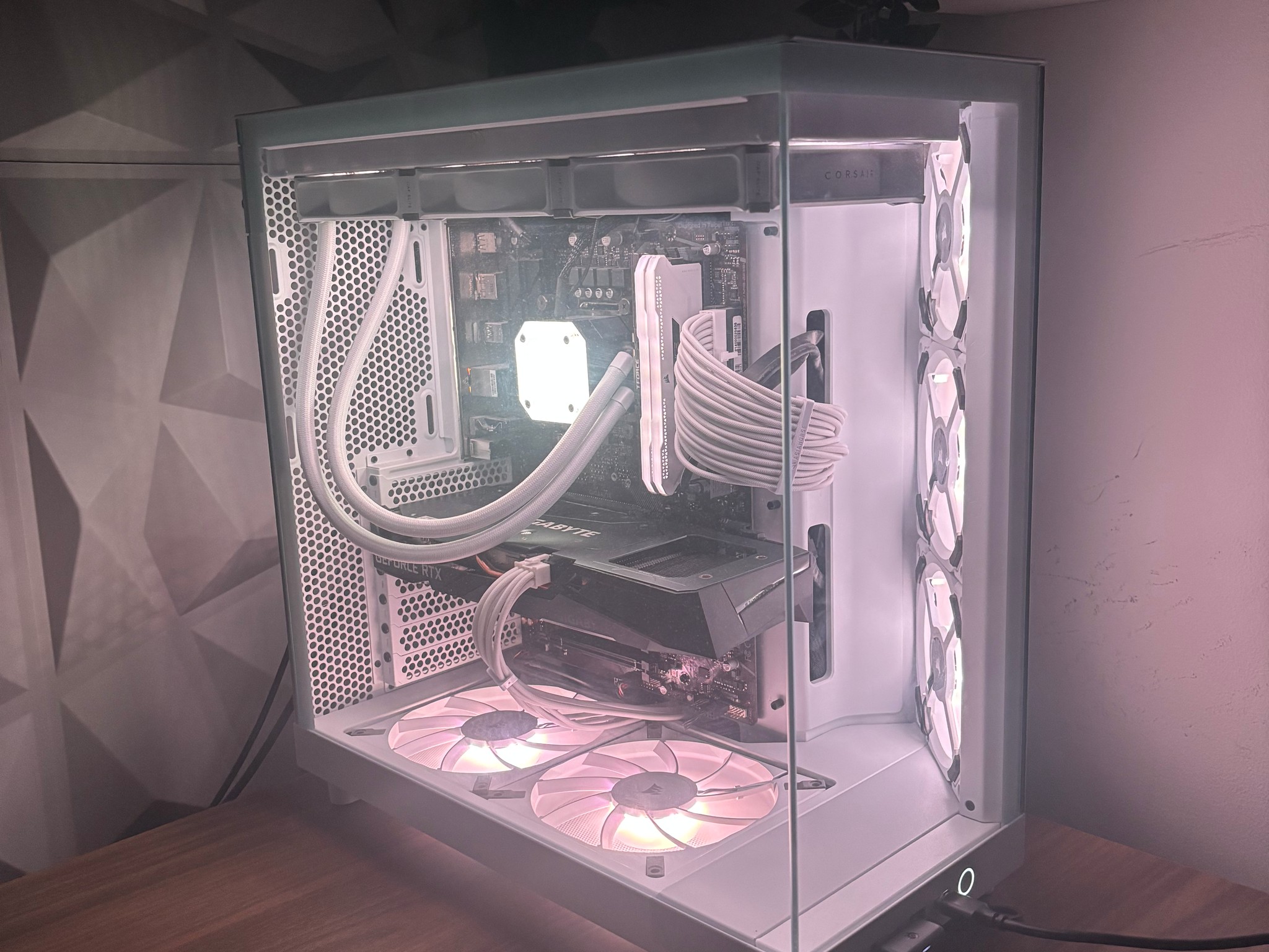 White RGB Gaming PC - i9-11900K, RTX 3050 8GB, 48GB RAM, 3TB+ Storage, 360mm Corsair AIO