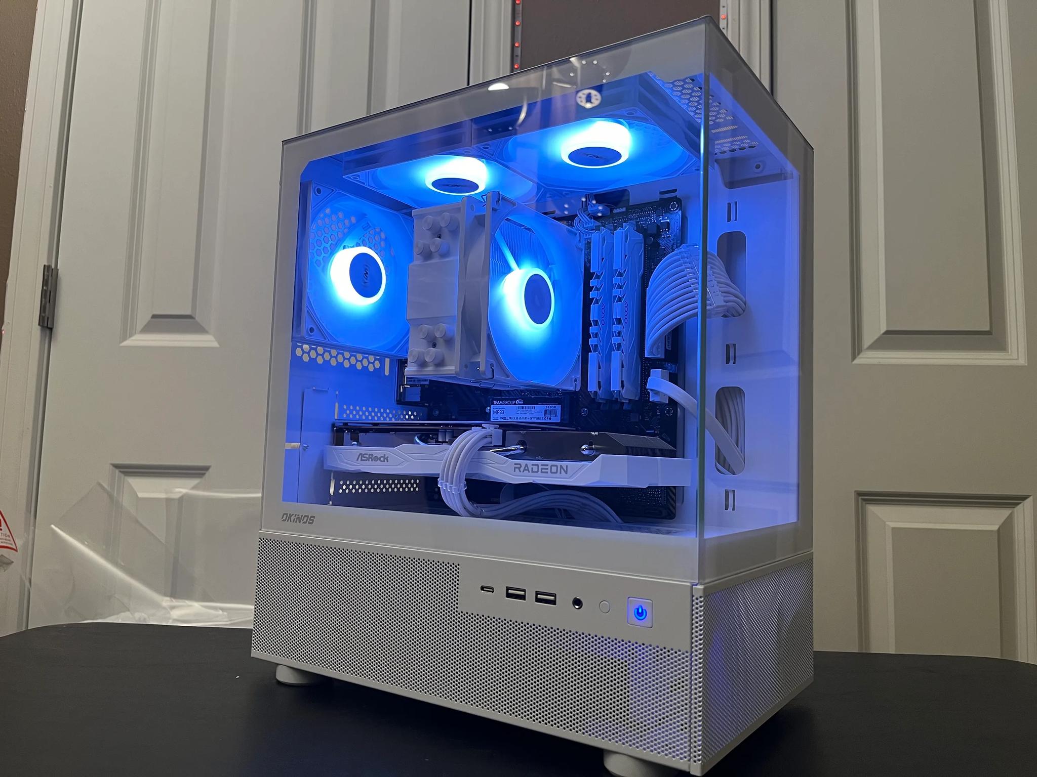 WHITE ARGB PC|RX 6600|RYZEN 5 5500|16GB RAM|500GB NVME