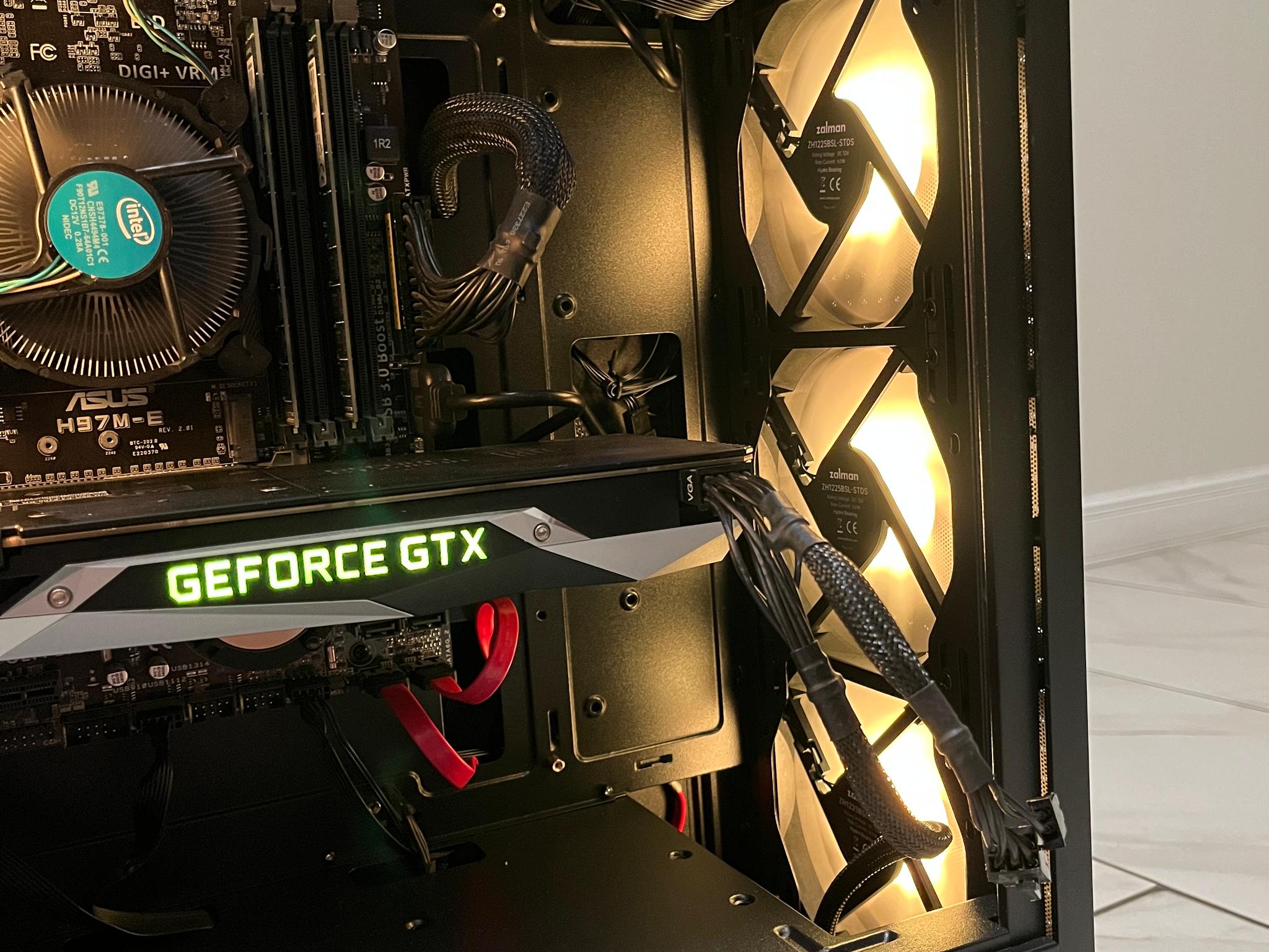 NVIDIA GTX 1080, Intel i7-4790, 16GB RAM, 1.2TB Storage, RGB Gaming PC w/ Wi-Fi & BT