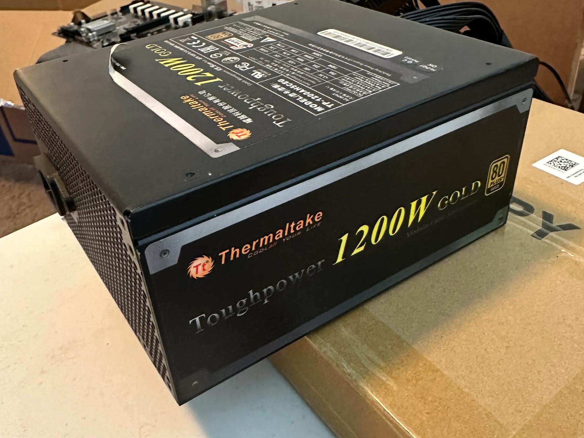 Used Thermaltake Toughpower 1500W 80 Plus Gold Semi Modular PSU ATX 12V or EPS 12V