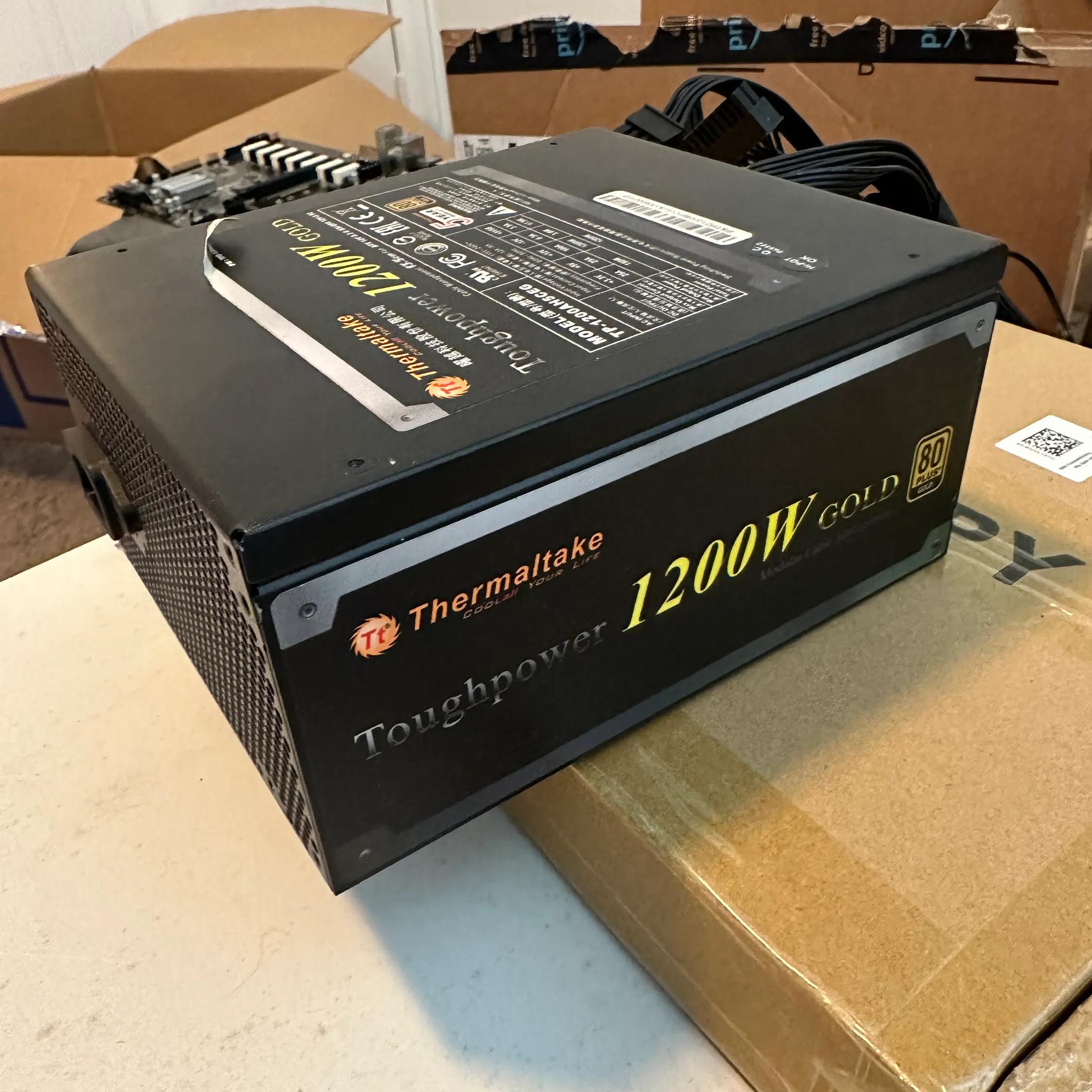 Used Thermaltake Toughpower 1500W 80 Plus Gold Semi Modular PSU ATX 12V or EPS 12V