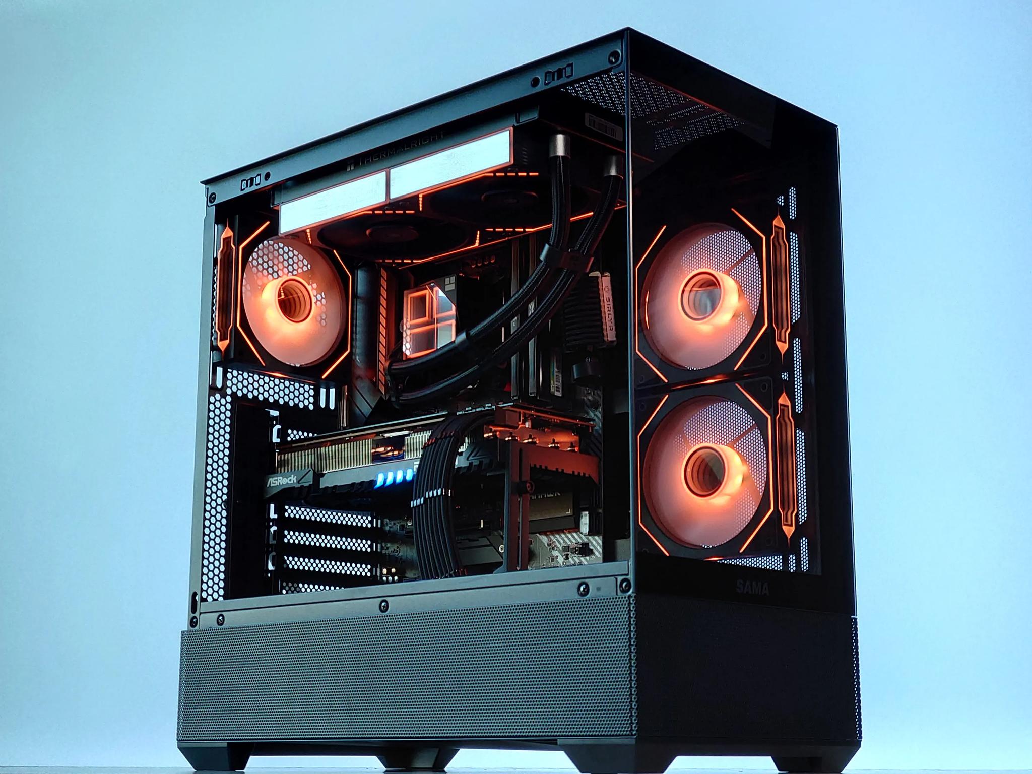 💧🧬Liquid Cooled Gaming PC🚀 AMD RX 7800 XT 16GB🚀AMD Ryzen 7 5700X3D 3D V-Cache🚀 32GB DDR4🚀1TB SSD
