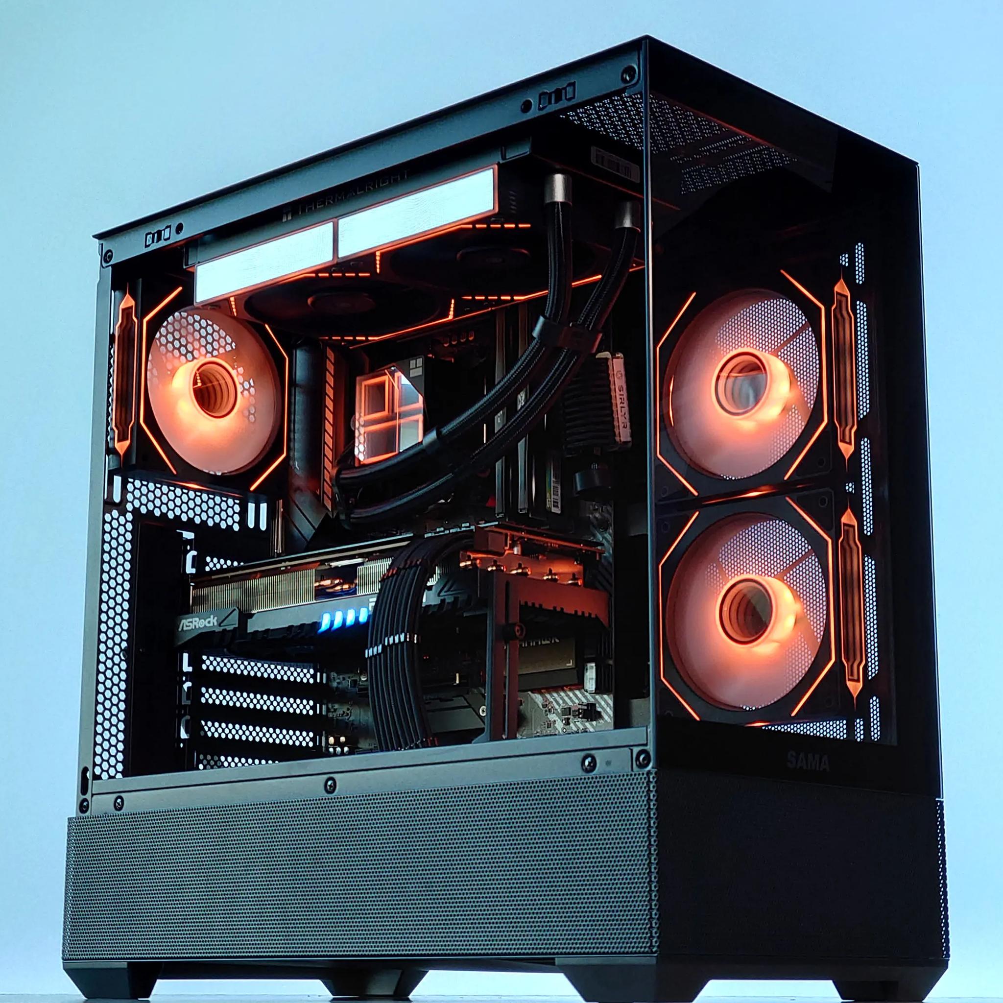 💧🧬Liquid Cooled Gaming PC🚀 AMD RX 7800 XT 16GB🚀AMD Ryzen 7 5700X3D 3D V-Cache🚀 32GB DDR4🚀1TB SSD