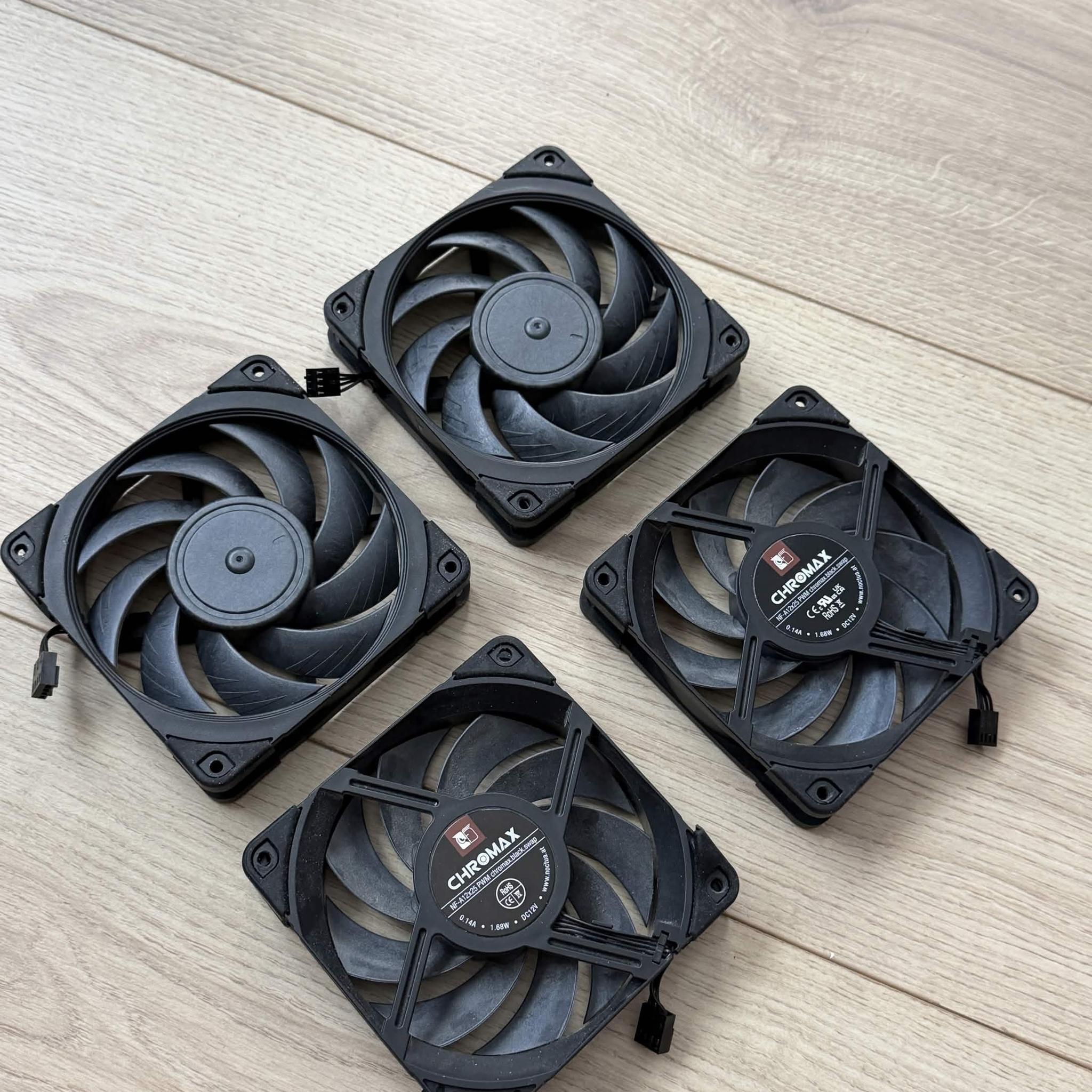 4x FANS NOCTUA NF-A12x25 PWM CHROMAX Fans G1