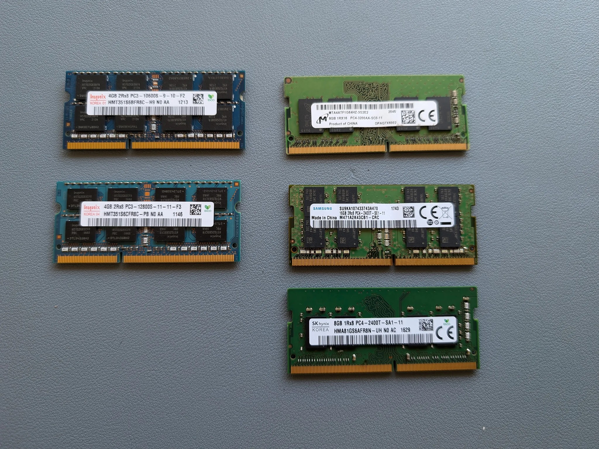 Laptop RAM Sticks x5