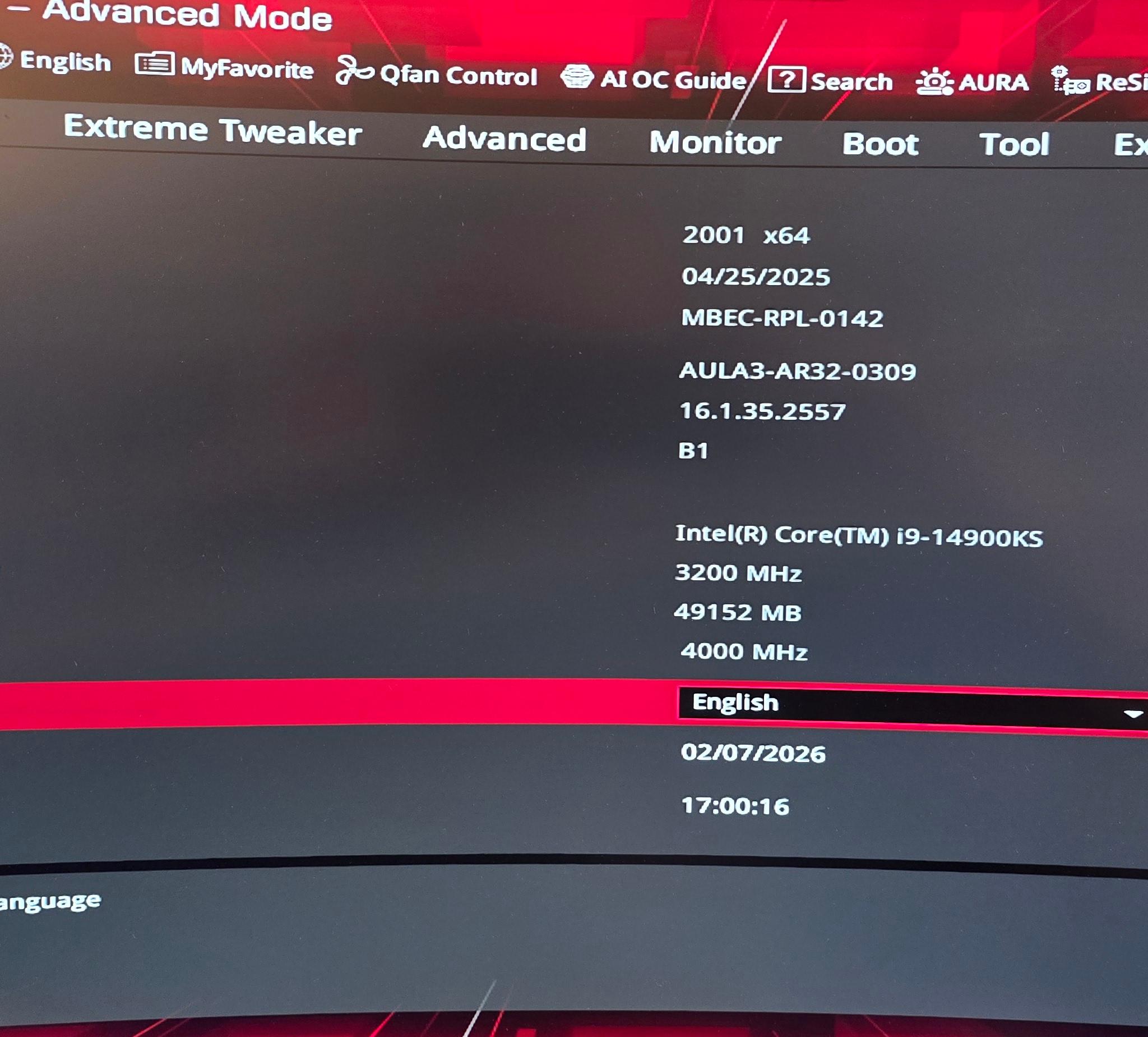 GOOD USED - Z790 APEX ENCORE w/ Intel 14900KS & G.SKILL  24 x 2 DDR5-8400 - WATERCOOLED
