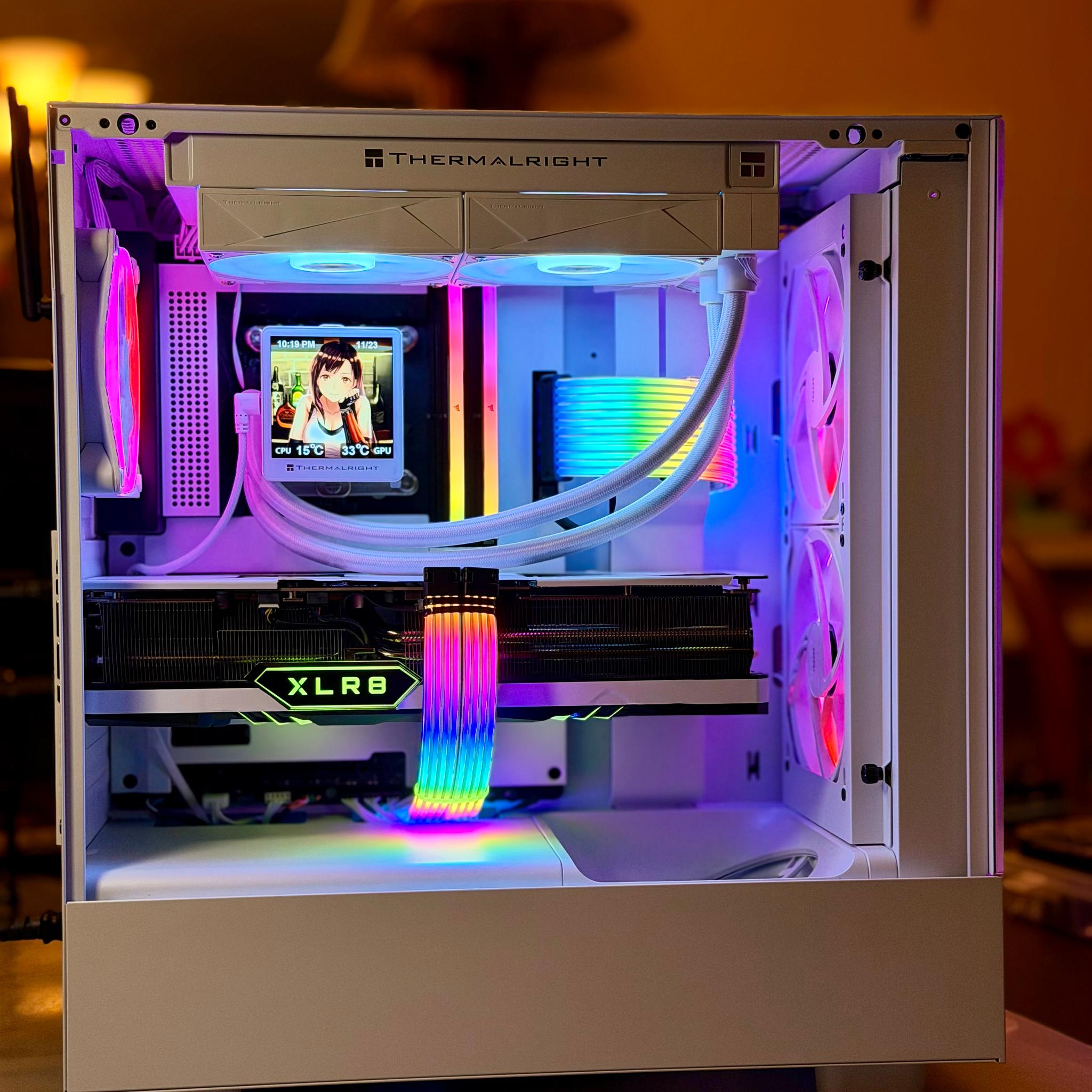 Premium Gaming PC - RTX 4080, Intel 14600K, 2TB nvme, 32GB DDR5, Z790, 850W, Strimers, NZXT N7 White