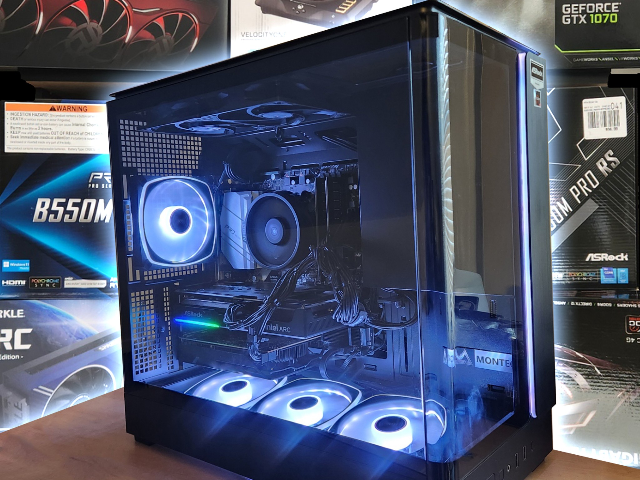 Ryzen 5 3600, Intel Asrock Challenger b570, 32Gb ram, 1Tb nvme ssd