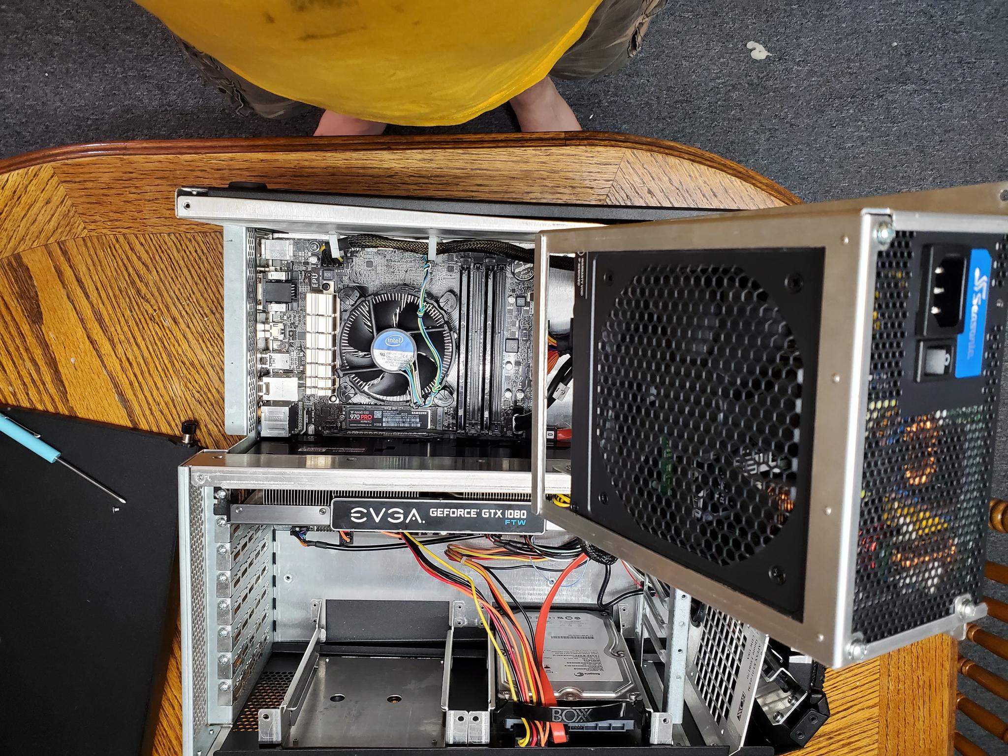 GAMING PC i7 16gb evga 1080 8gb 512gb m.2 500gb hdd