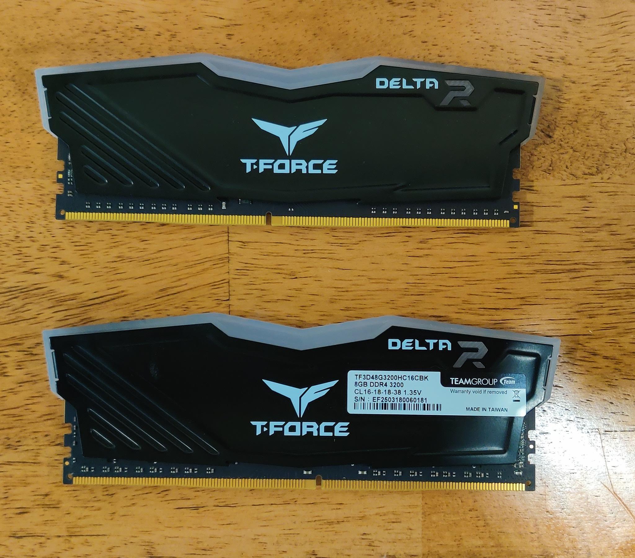 16GB DDR4 3200 TFORCE Delta RGB