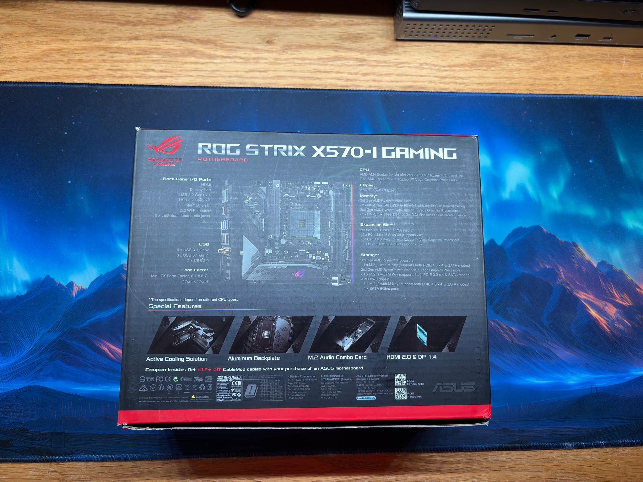 ASUS ROG Strix X570-I Gaming, X570 Mini-ITX Gaming Motherboard