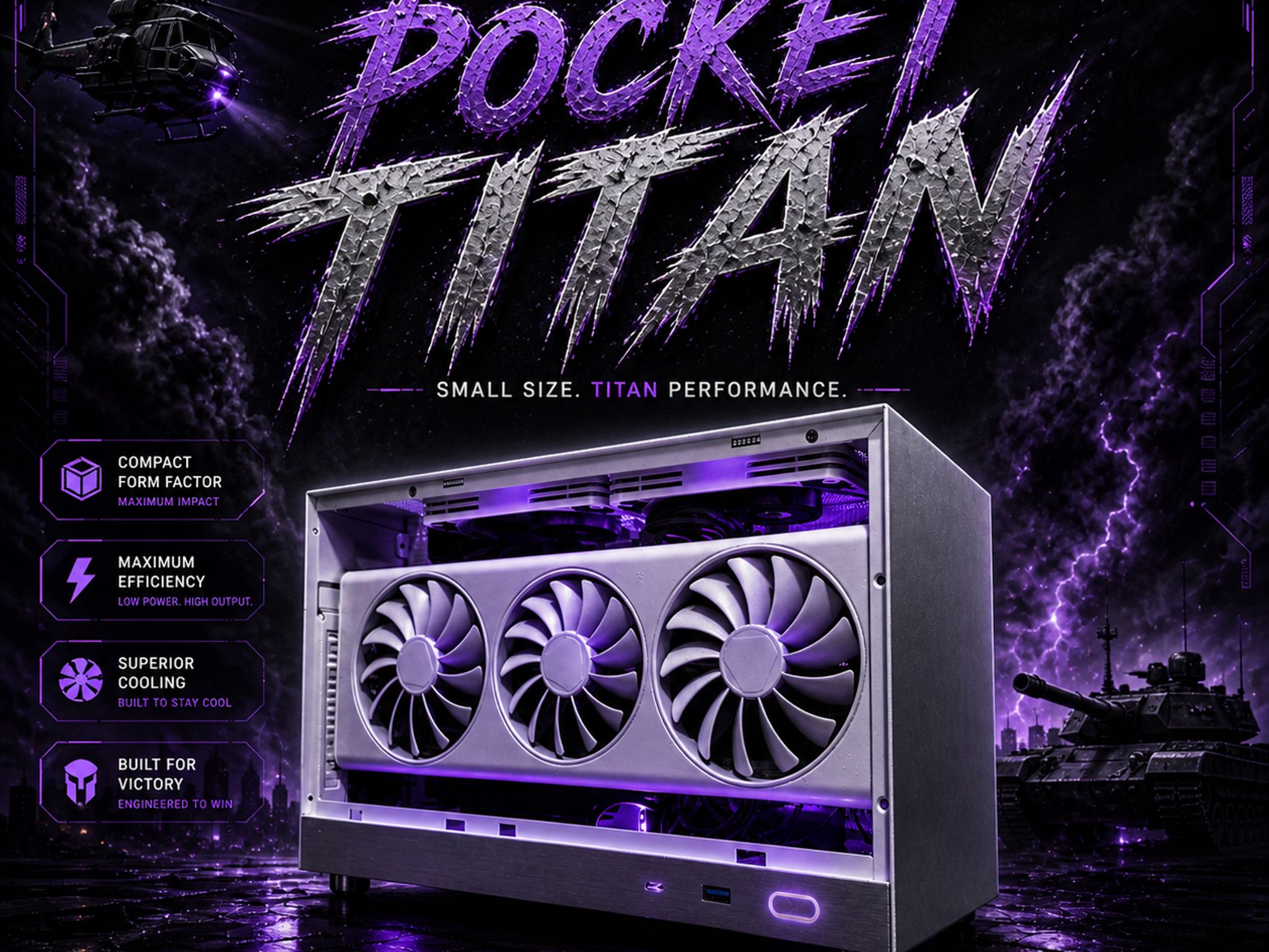 ⚪️🤏"Pocket Titan"🤏⚪️| 1440p/4k Gaming | RX 6900XT | R7 5800X | 32GB Ram | 1tb SSD | WiFi | SFF