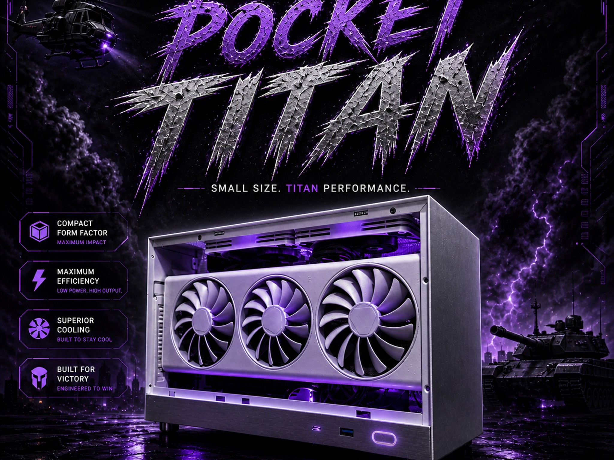 ⚪️🤏"Pocket Titan"🤏⚪️| 1440p/4k Gaming | RX 6900XT | R7 5800X | 16GB DDR4 | 1tb SSD | WiFi