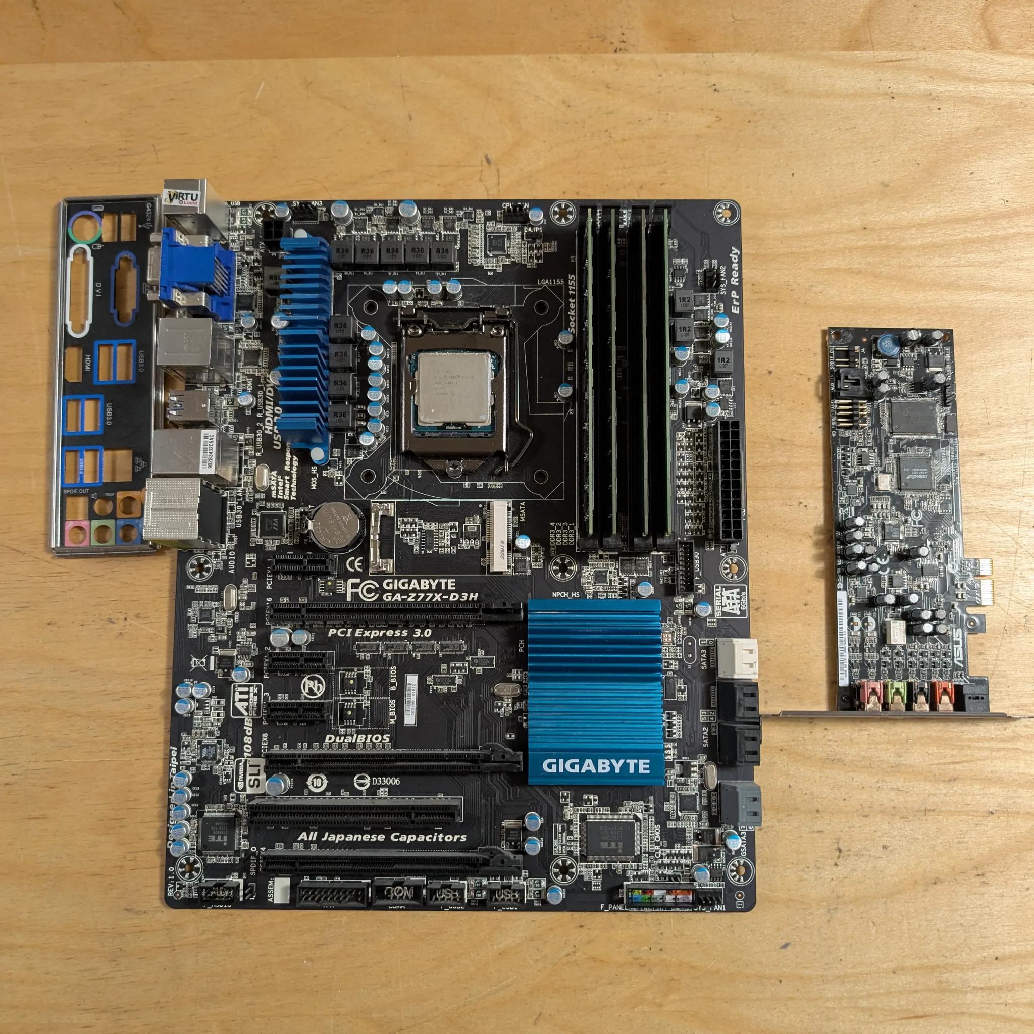 Intel Core i7 3770K + Z77 motherboard + 16GB DDR3