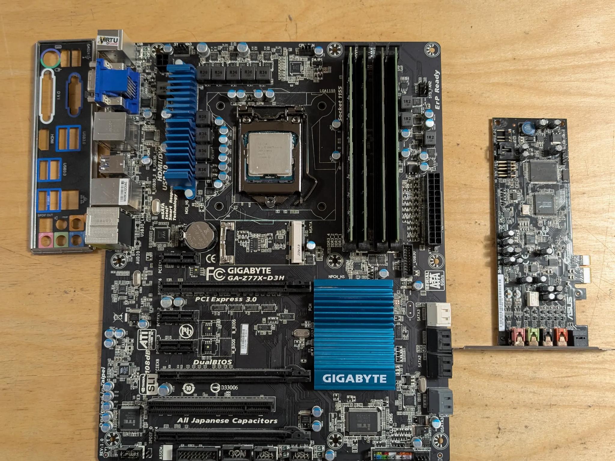 Intel Core i7 3770K + Z77 motherboard + 16GB DDR3