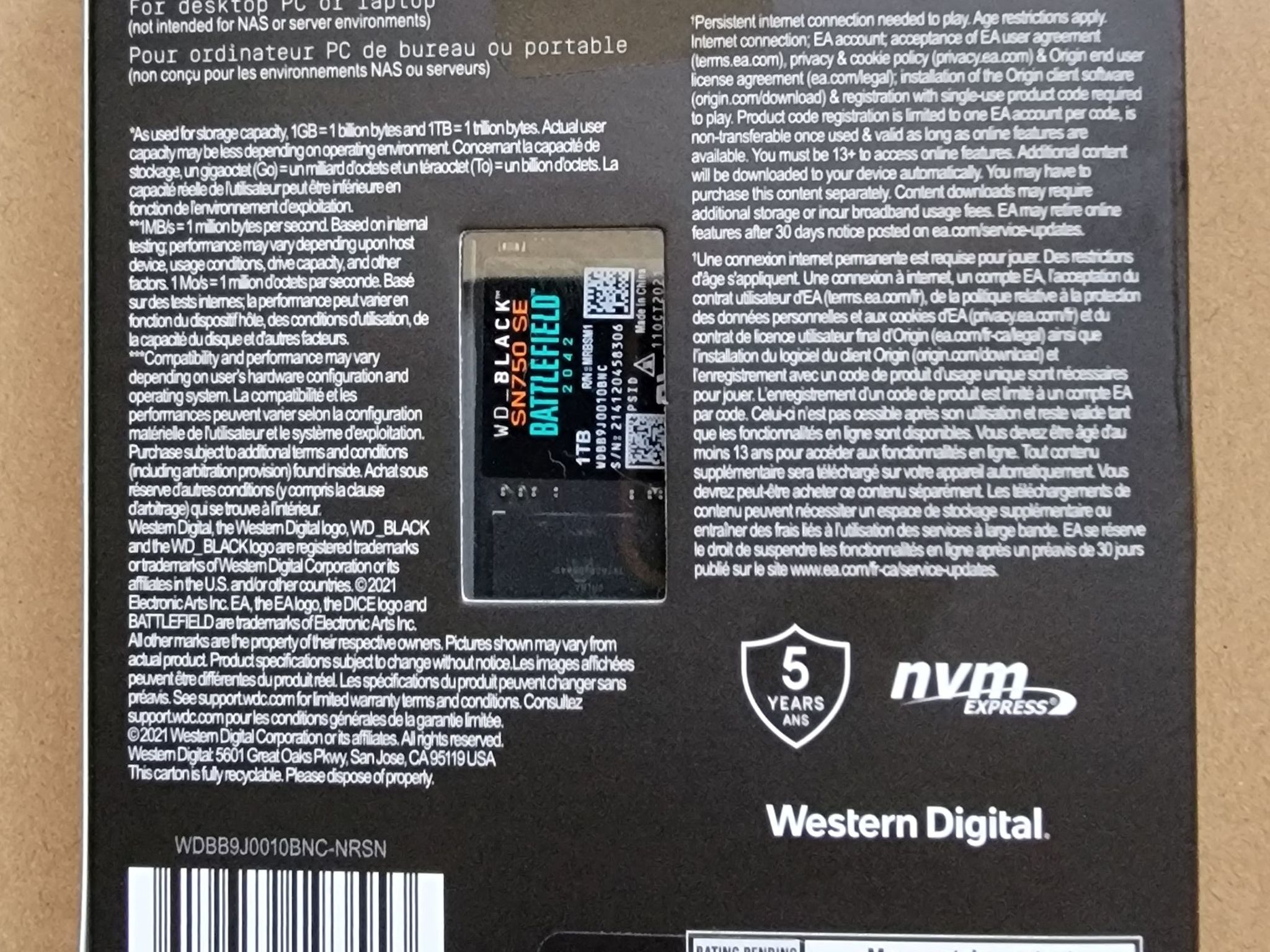 WD BLACK 1TB SN750 SE NVMe SSD Solid State Drive - Gen4 PCIe - NEW