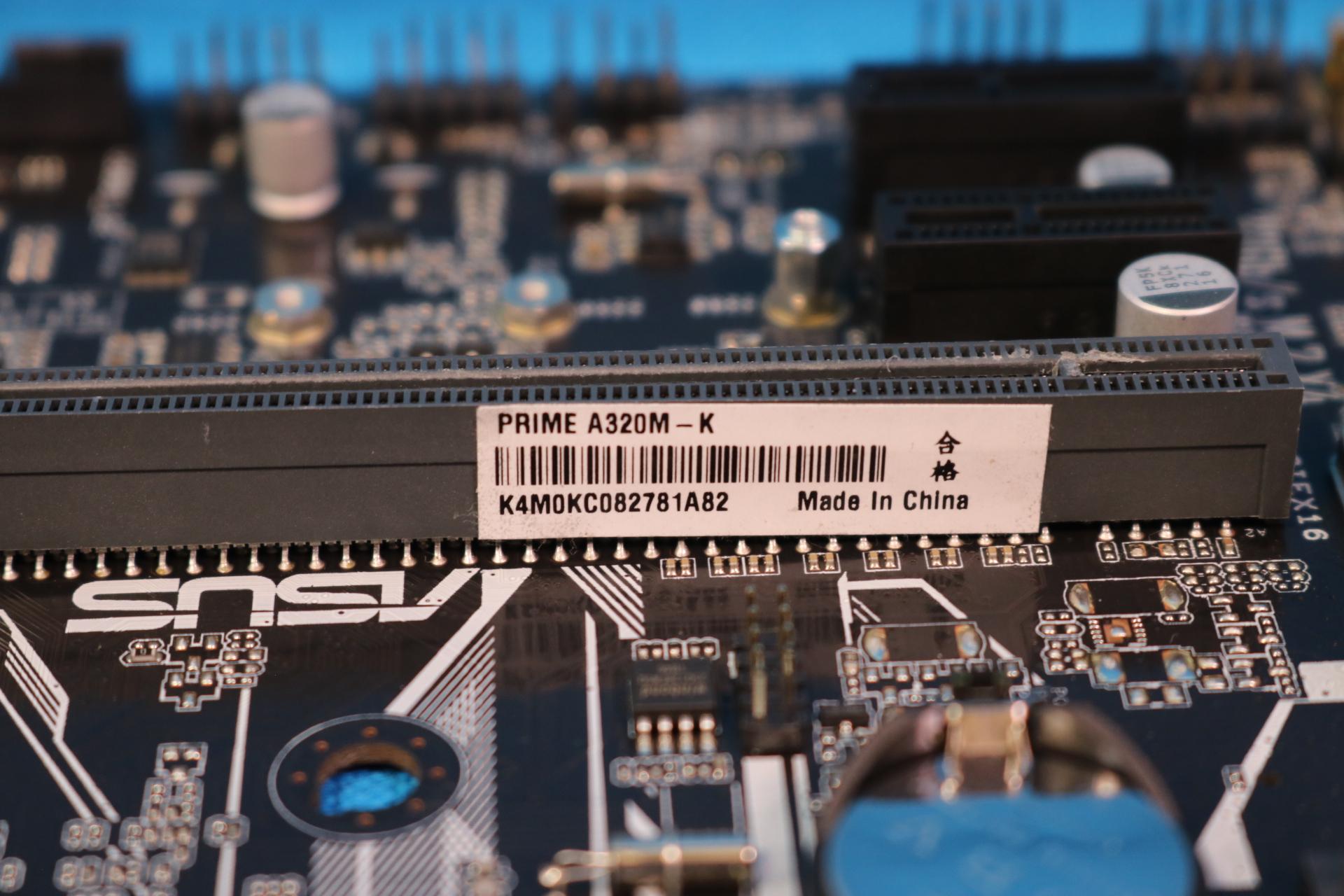 ASUS PRIME A320M-K AMD Socket AM4 DDR4 MicroATX Motherboard No I/O Shield - 4201332169