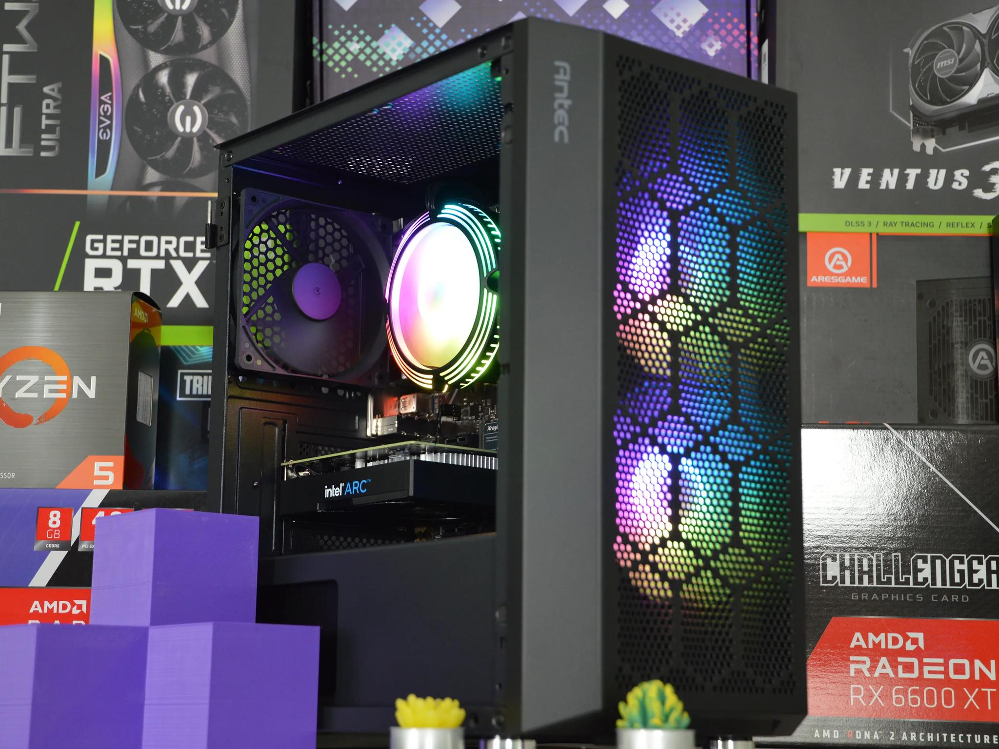 ⚡⚡ | ARC A380 6GB | RYZEN 5 3600 | 16GB DDR4 RAM | 1TB NVME SSD | Electric Arc |
