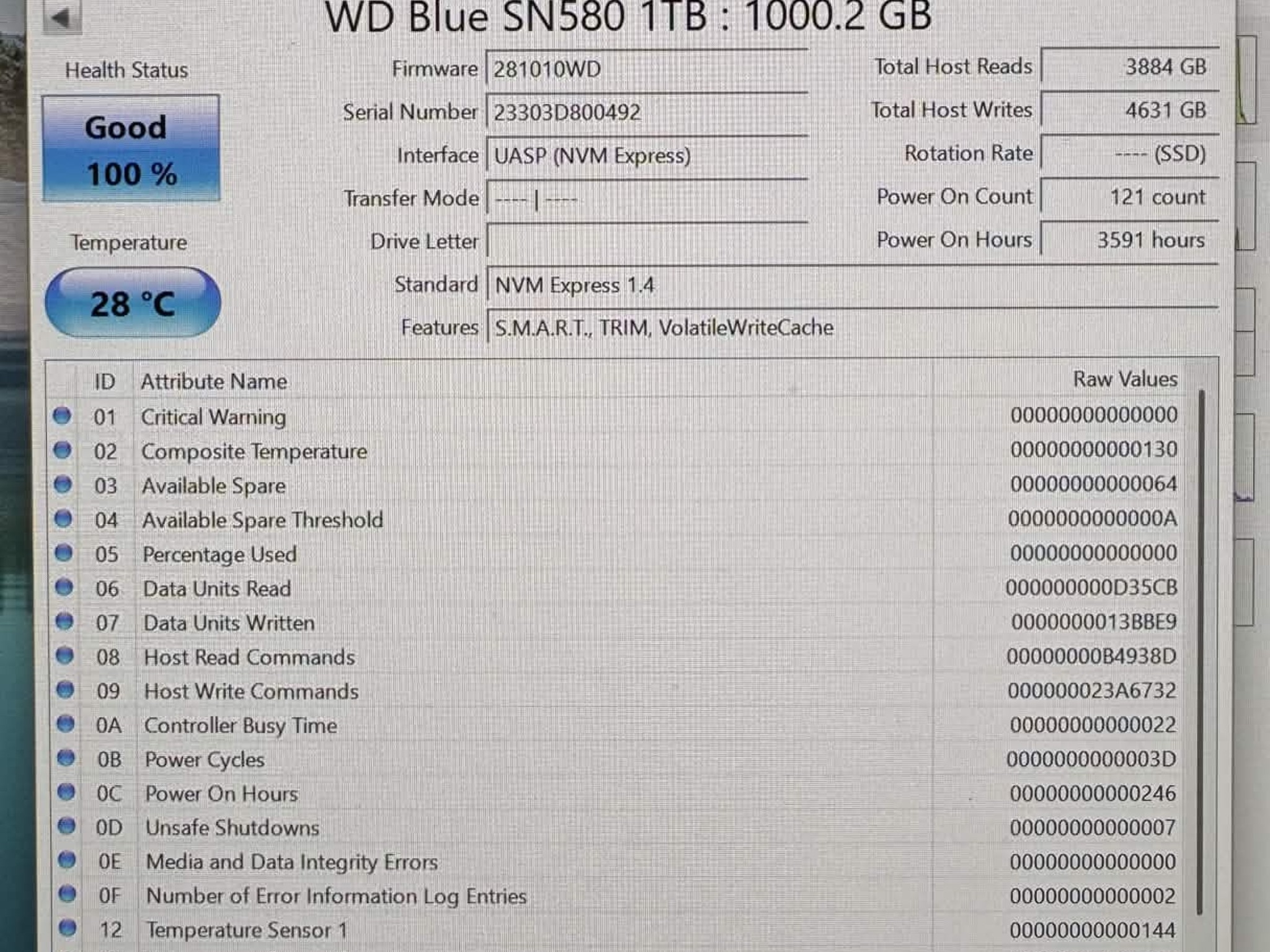 WD Blue SN580 1TB NVMe M.2 SSD