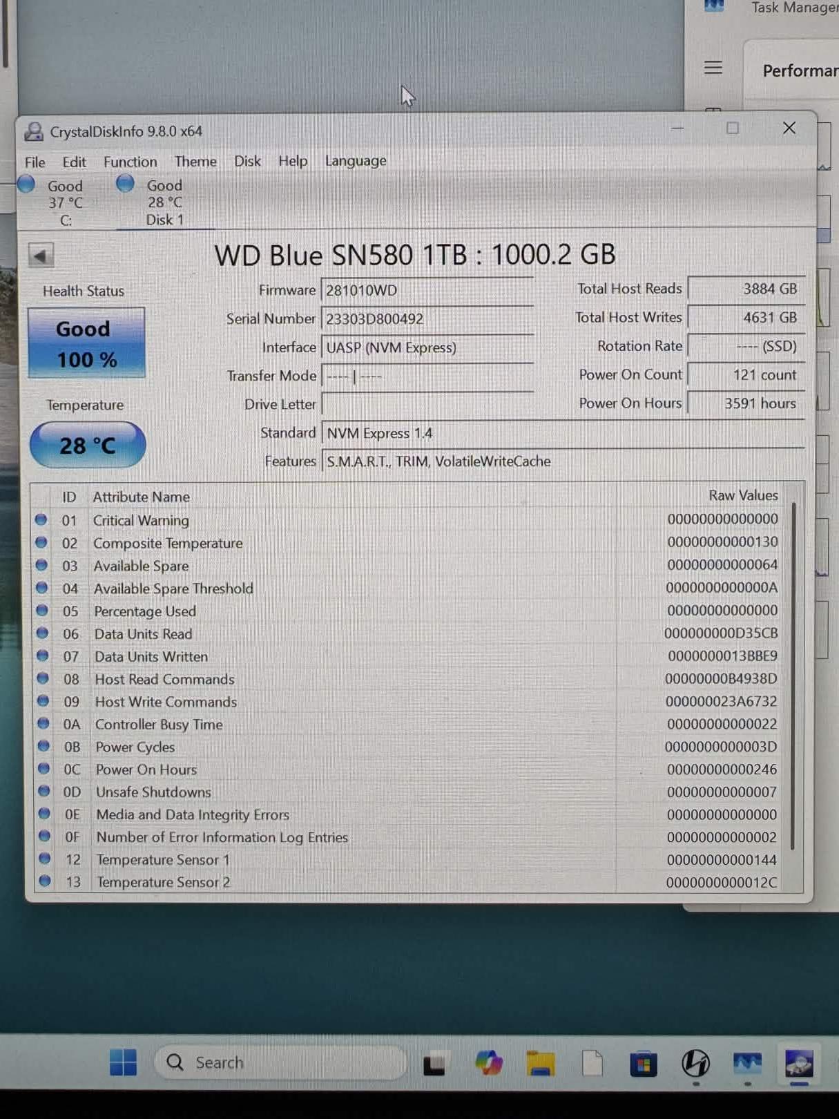 WD Blue SN580 1TB NVMe M.2 SSD