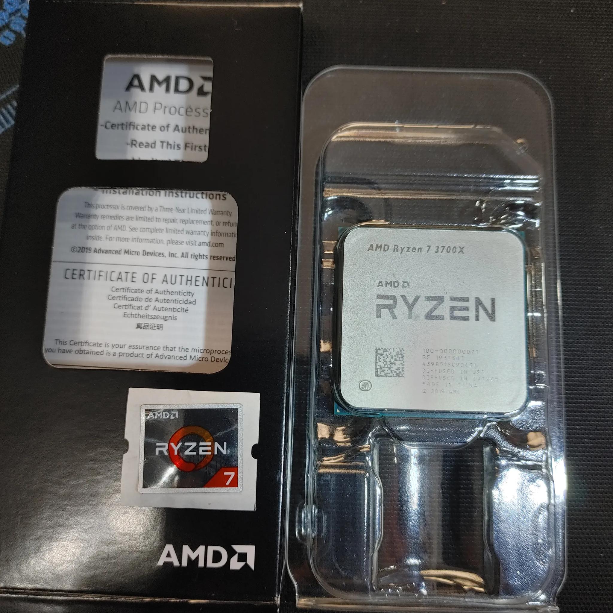 **Gently USED** AMD RYZEN 7 3700x AM4 Processor 8 core/16 Thread