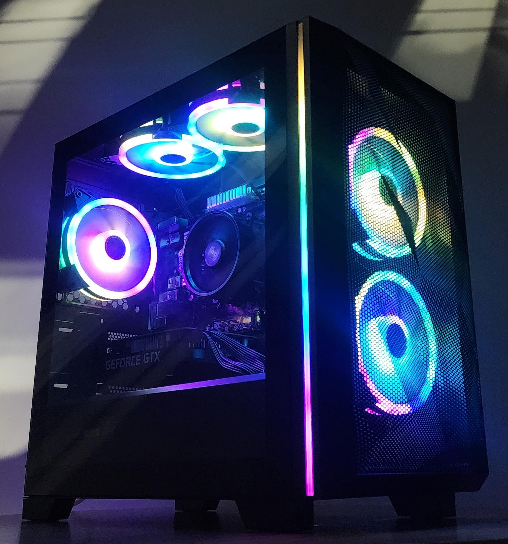 Gaming PC Ryzen 7 2700X 16GB RAM 256GB SSD + 1TB HDD GTX 1650 SUPER 4GB Windows 11 Computer