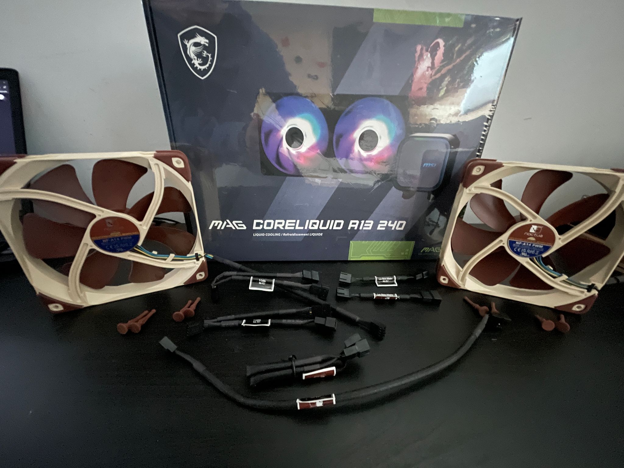 MSI A13 240mm AIO Cooler and Noctua 140mm fans