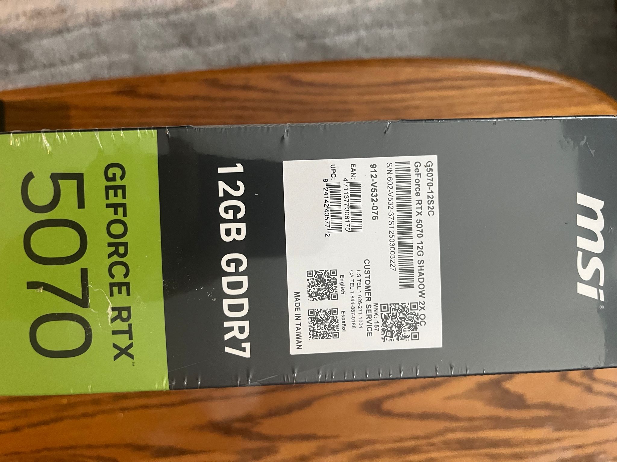 MSI GeForce RTX 5070 12G SHADOW 2X OC