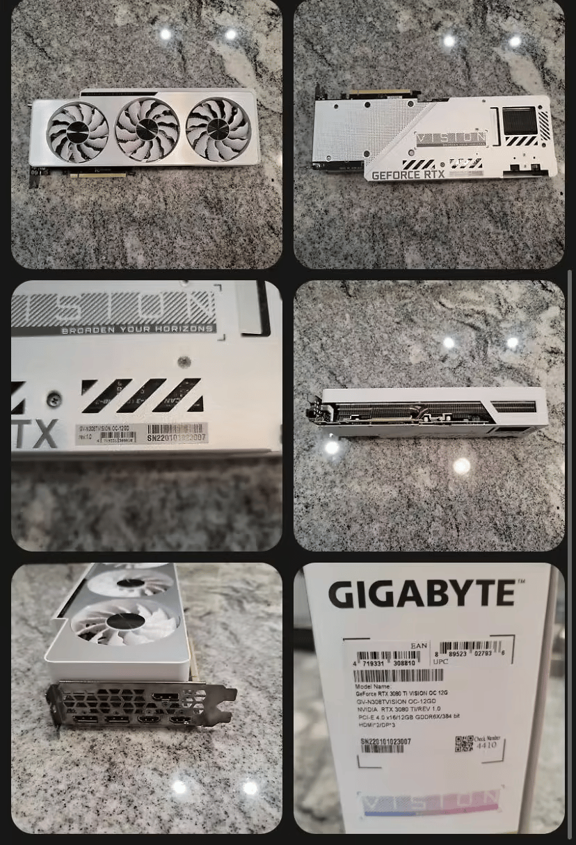 Gigabyte 3080ti Vision Overclocked 