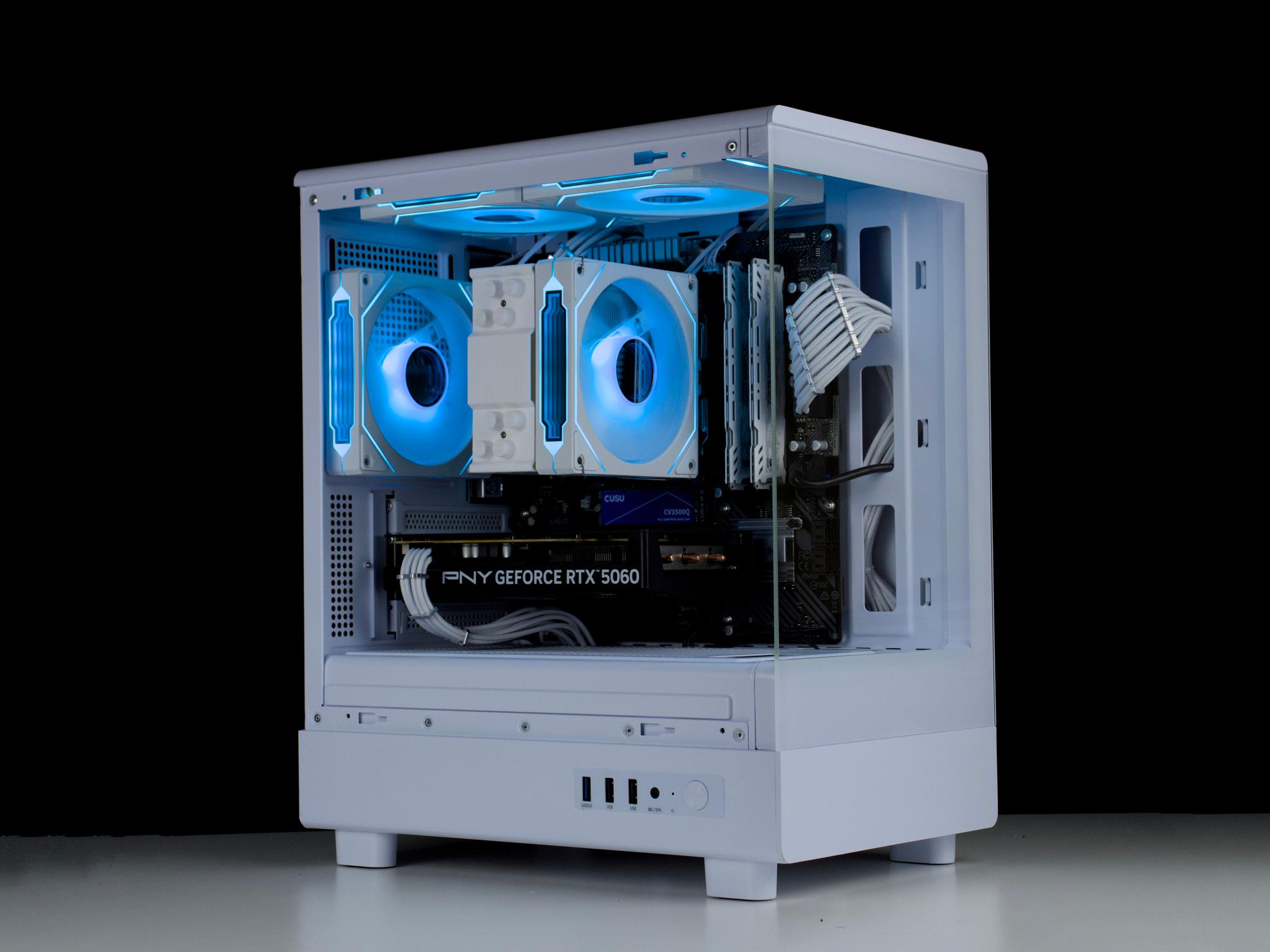 🧊❄️🧊 White Gaming PC – RTX 5060, Ryzen 5 5500, 16GB RAM, 1TB SSD - WiFi 🧊❄️🧊