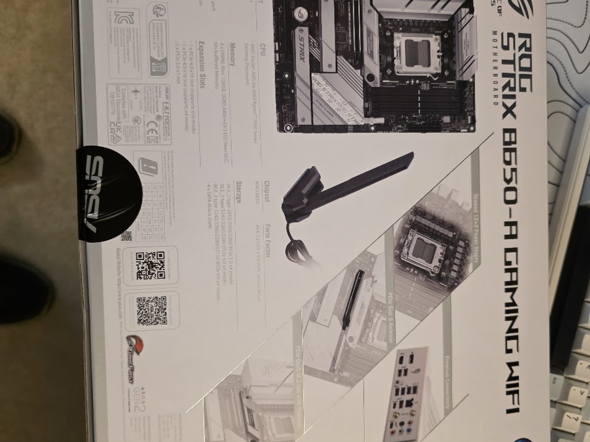 ASUS B650-A ROG Strix Gaming WiFi AMD AM5 ATX Motherboard NEW UNOPENED