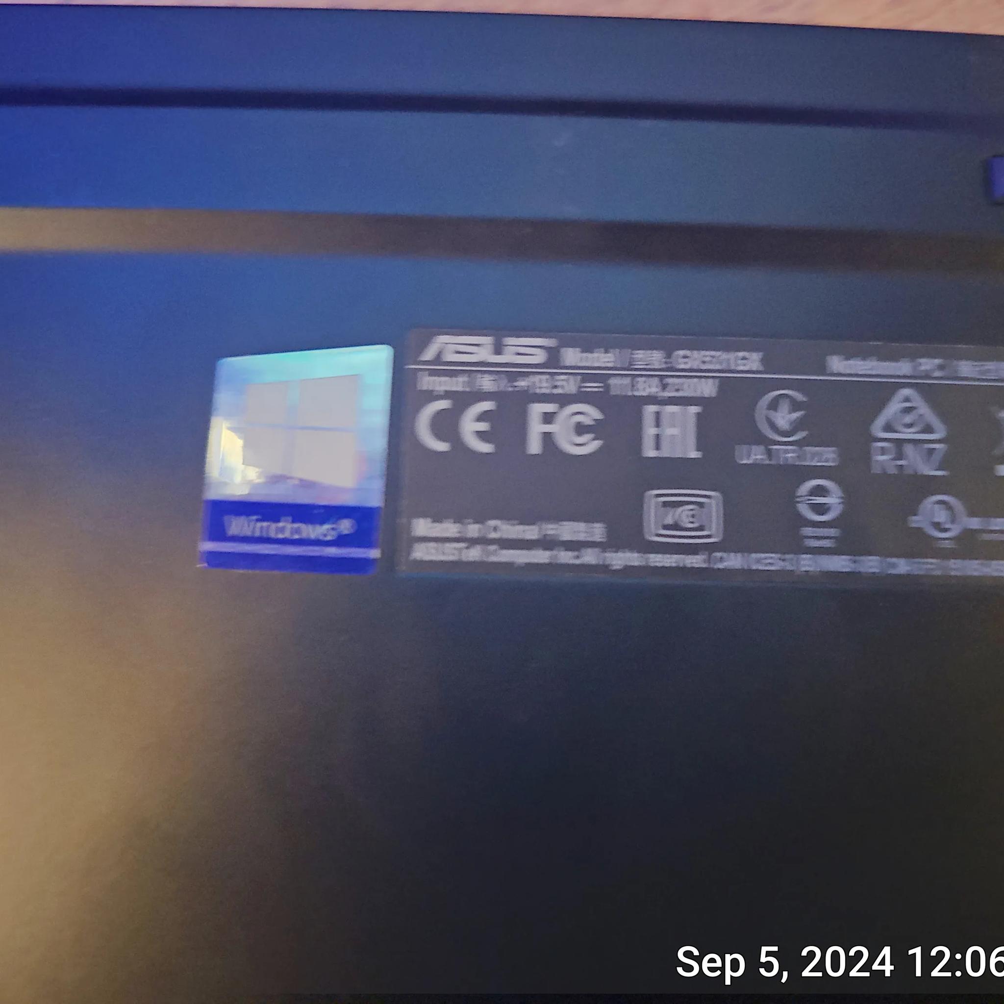 asus zephyrus intel i7 8750H cpu @2.20ghz rtx2080M